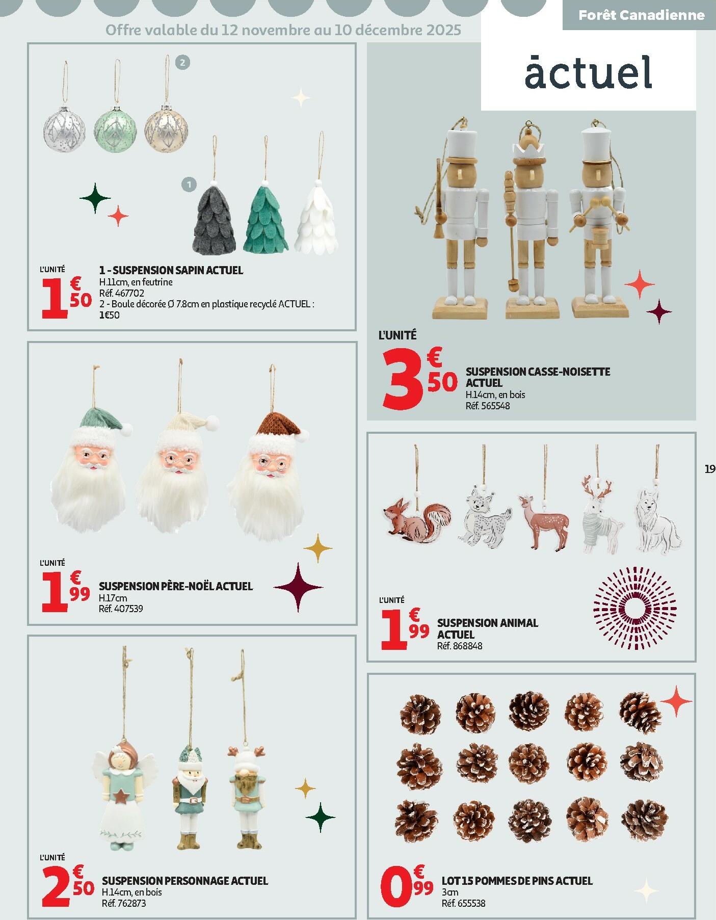 auchan - Catalogue Auchan - Bon Noël et Bonnes Affaires : Sélection déco valable du 12/11 au 24/12 - page: 19