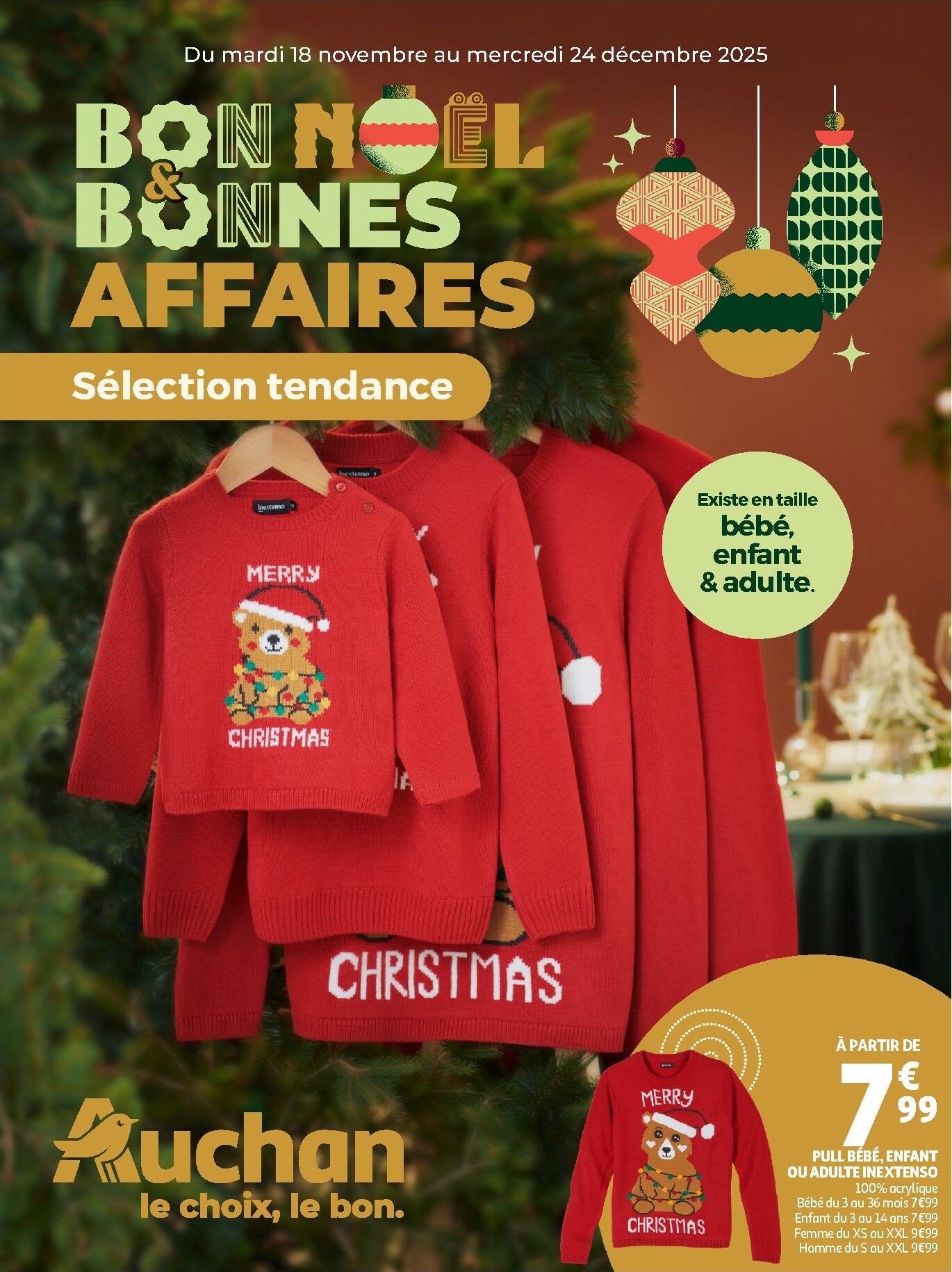 auchan - Catalogue Auchan - Bon Noël et Bonnes Affaires valable du 18/11 au 24/12