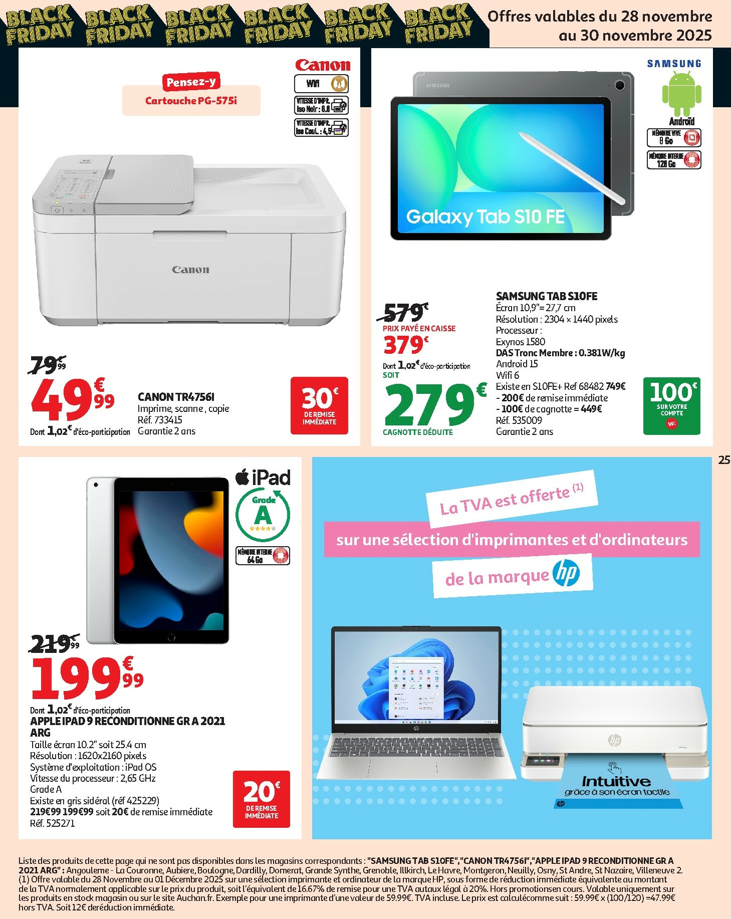 auchan - Catalogue Auchan - Black Friday valable du 25/11 au 30/11 - page: 25