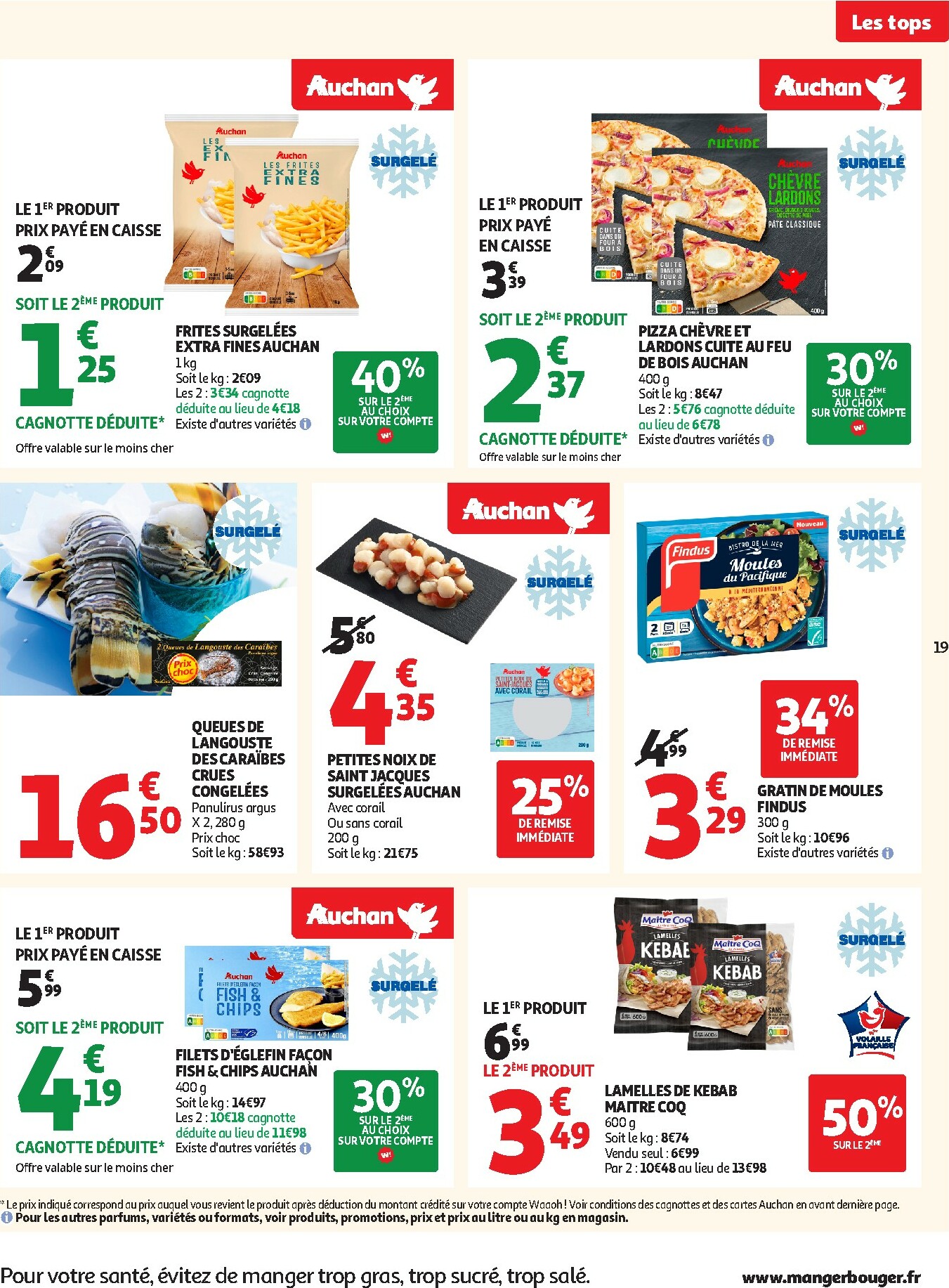 auchan - Catalogue Auchan - Des prix aussi bas, c'est le Top valable du 25/11 au 07/12 - page: 19