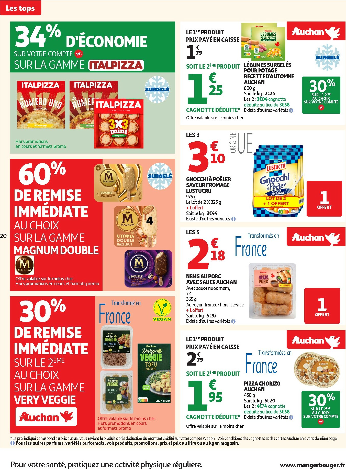 auchan - Catalogue Auchan - Des prix aussi bas, c'est le Top valable du 25/11 au 07/12 - page: 20