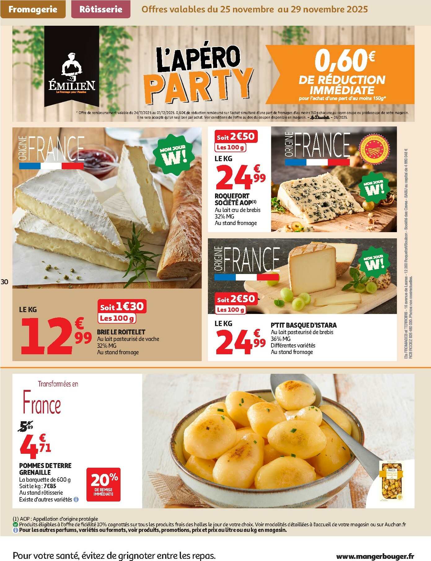 auchan - Catalogue Auchan - Des prix aussi bas, c'est le Top valable du 25/11 au 07/12 - page: 30
