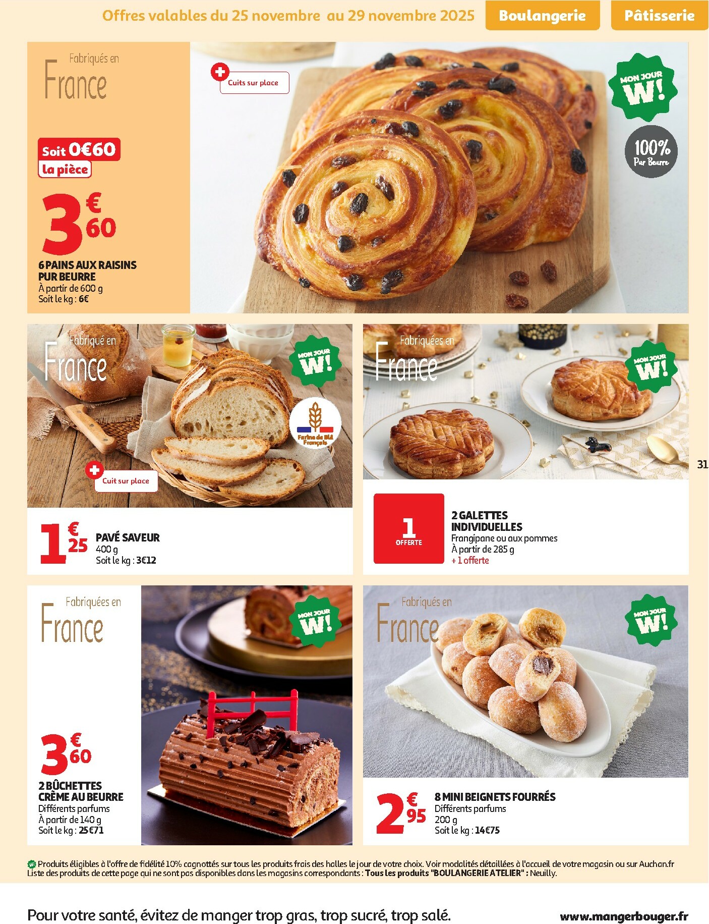 auchan - Catalogue Auchan - Des prix aussi bas, c'est le Top valable du 25/11 au 07/12 - page: 31