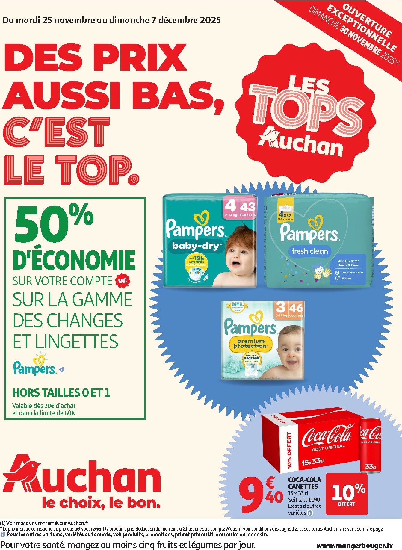 auchan - Catalogue Auchan - Des prix aussi bas, c'est le Top valable du 25/11 au 07/12