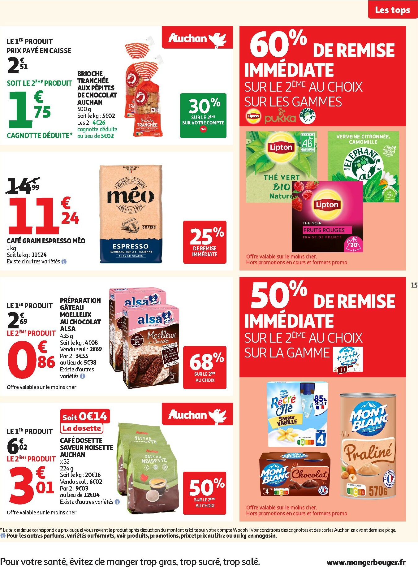 auchan - Catalogue Auchan - Des prix aussi bas, c'est le Top valable du 25/11 au 07/12 - page: 15