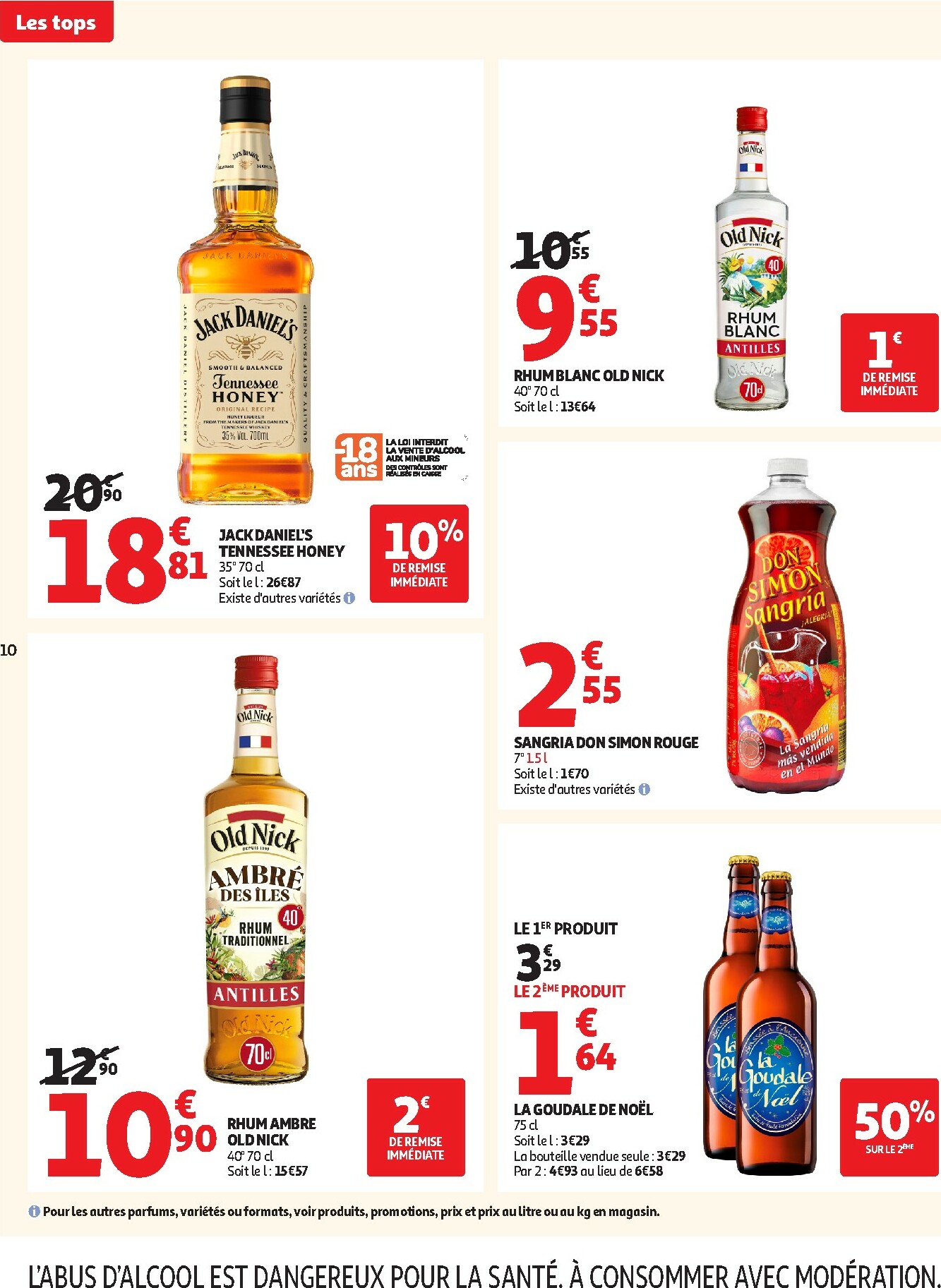 auchan - Catalogue Auchan - Des prix aussi bas, c'est le Top valable du 25/11 au 07/12 - page: 10