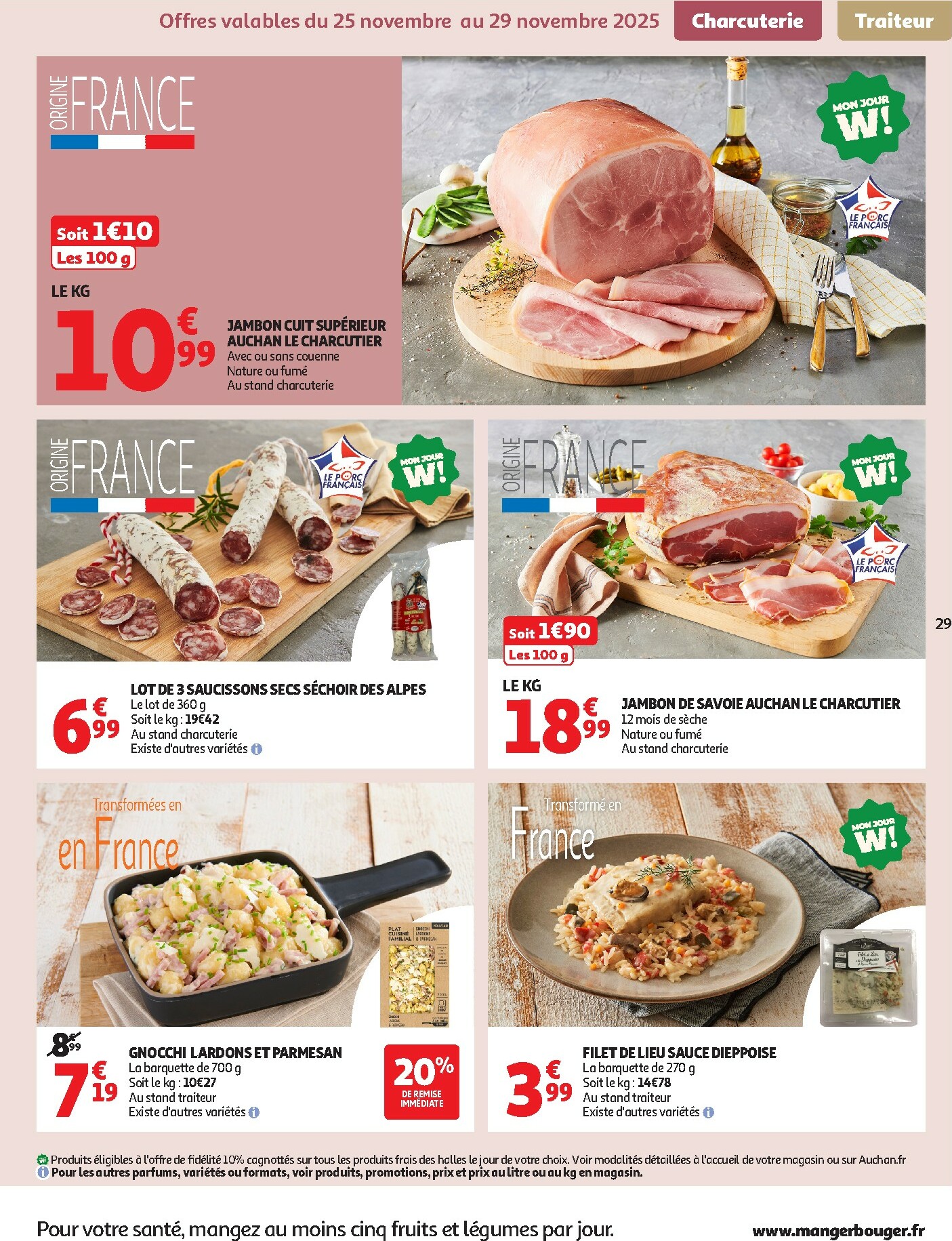 auchan - Catalogue Auchan - Des prix aussi bas, c'est le Top valable du 25/11 au 07/12 - page: 29