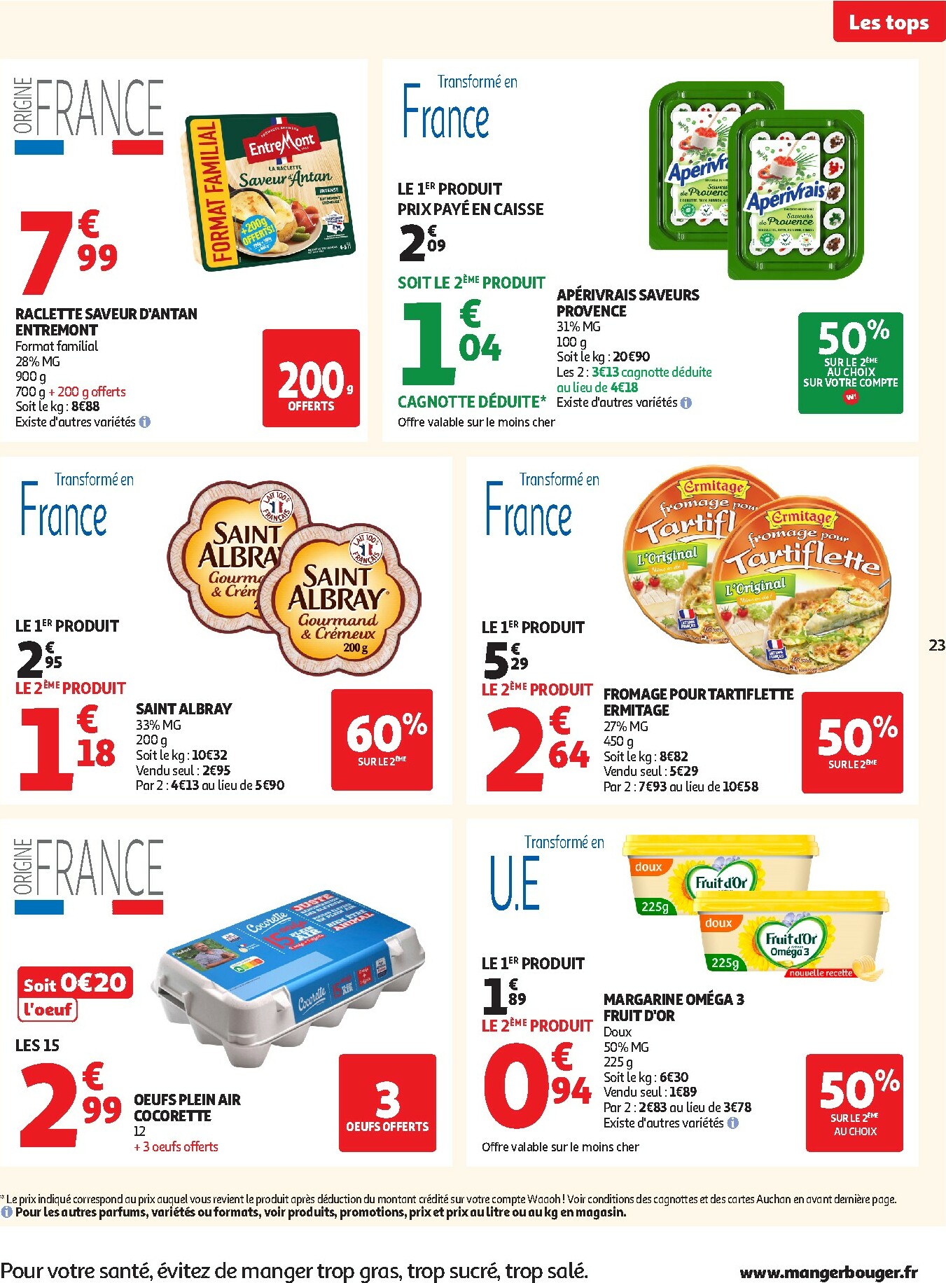 auchan - Catalogue Auchan - Des prix aussi bas, c'est le Top valable du 25/11 au 07/12 - page: 23