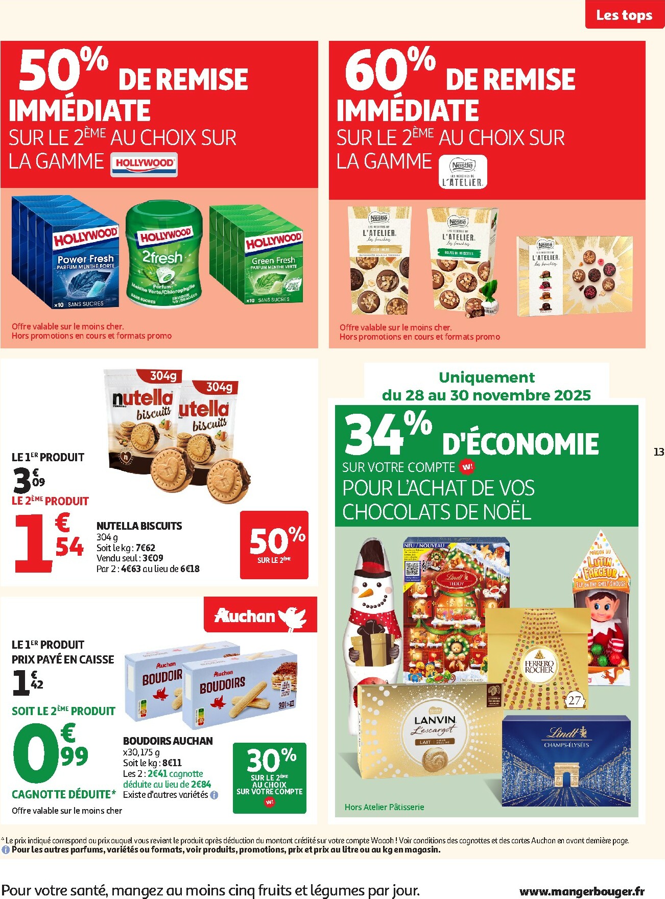 auchan - Catalogue Auchan - Des prix aussi bas, c'est le Top valable du 25/11 au 07/12 - page: 13