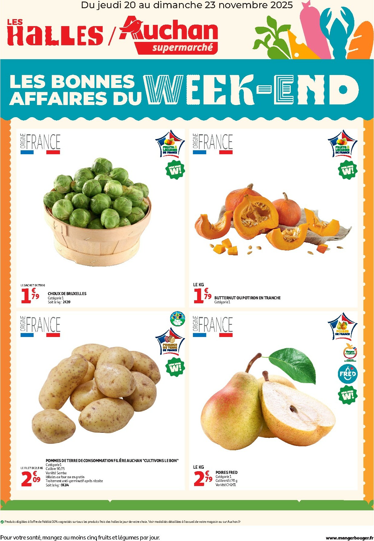 auchan - Catalogue Auchan supermarché - Les bons plans du week-end dans votre super ! valable du 20/11 au 23/11