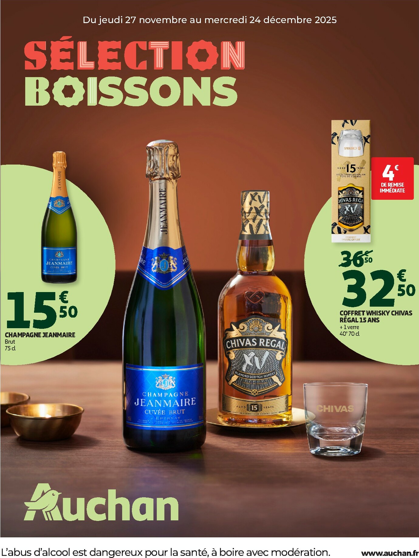 auchan - Catalogue Auchan - Sélection alcool valable du 27/11 au 24/12 - page: 1