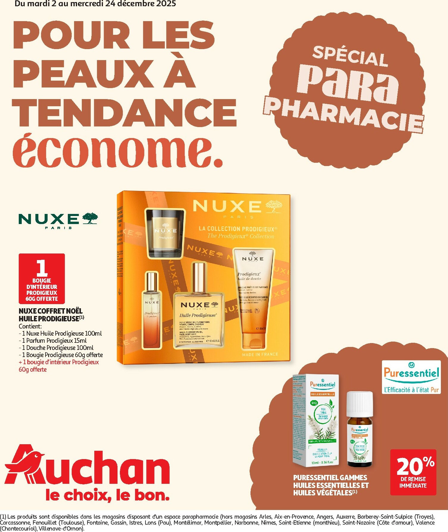 auchan - Catalogue Auchan - Pour les peaux à tendance économe valable du 02/12 au 24/12