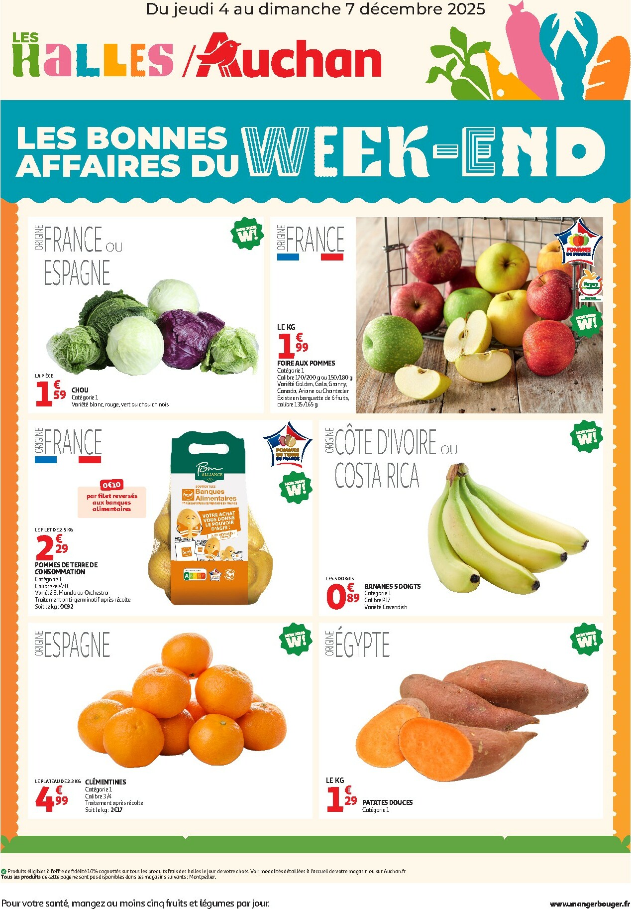 auchan - Catalogue Auchan - Les bons plans du week-end dans votre hyper valable du 04/12 au 07/12
