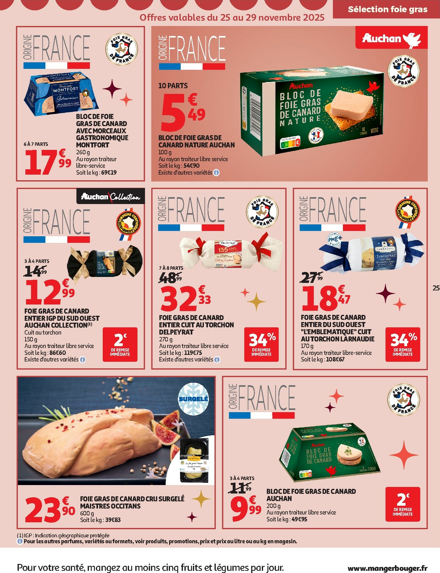 auchan - Catalogue Auchan - Des prix aussi bas, c'est le Top dans votre super valable du 25/11 au 06/12 - page: 25