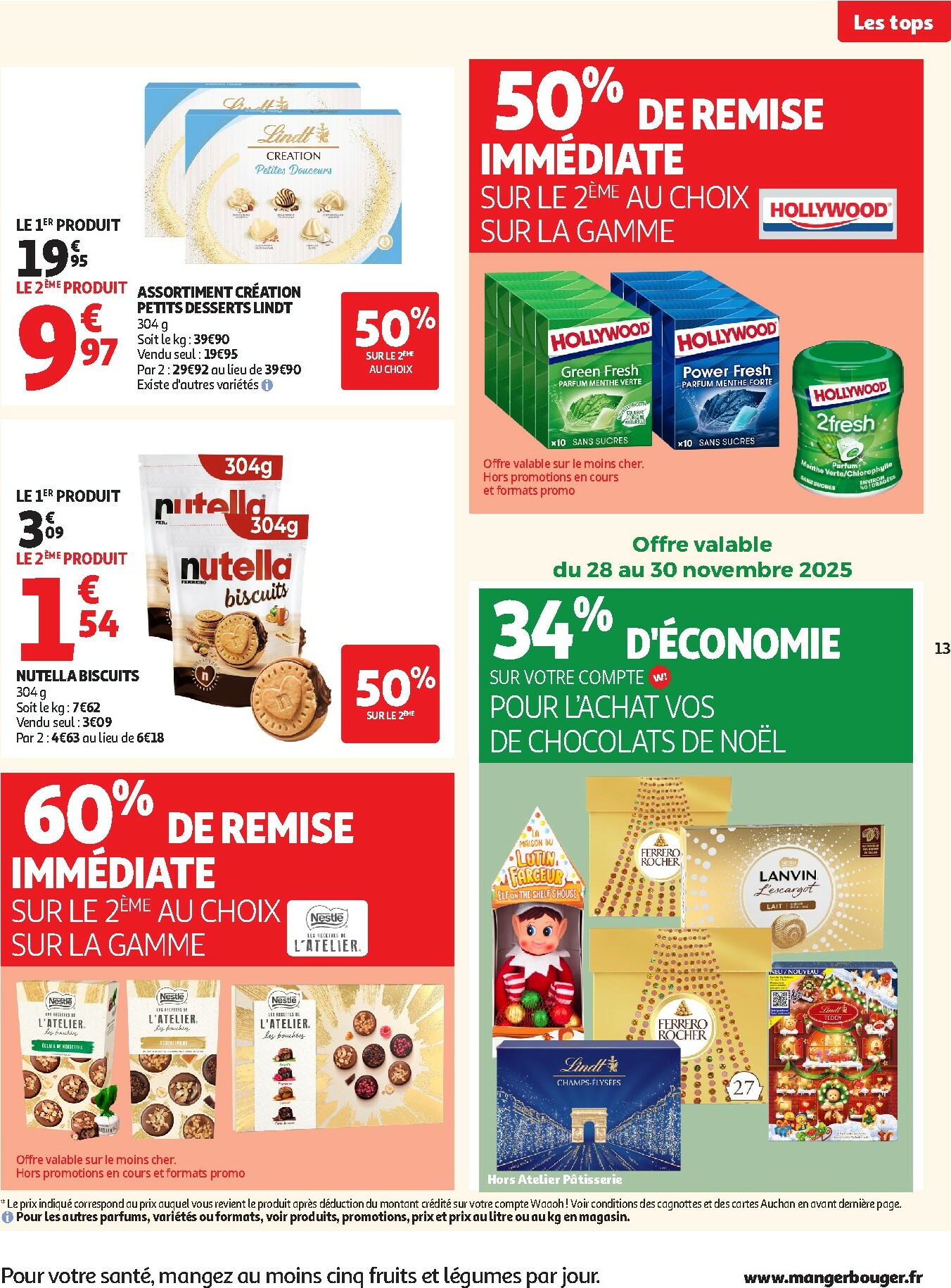 auchan - Catalogue Auchan - Des prix aussi bas, c'est le Top dans votre super valable du 25/11 au 06/12 - page: 13