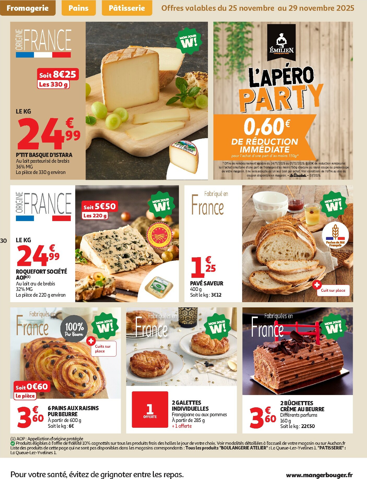 auchan - Catalogue Auchan - Des prix aussi bas, c'est le Top dans votre super valable du 25/11 au 06/12 - page: 30