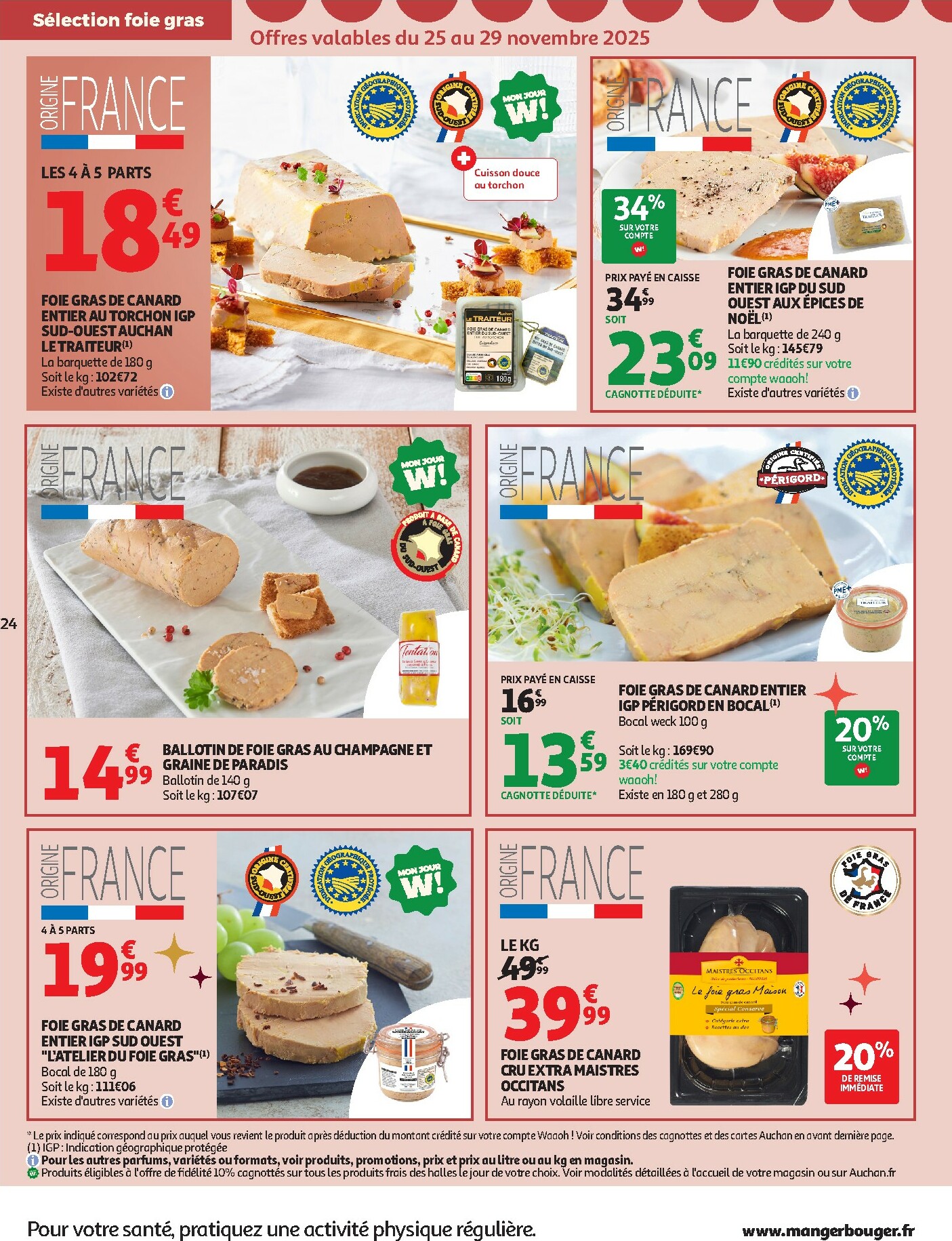 auchan - Catalogue Auchan - Des prix aussi bas, c'est le Top dans votre super valable du 25/11 au 06/12 - page: 24