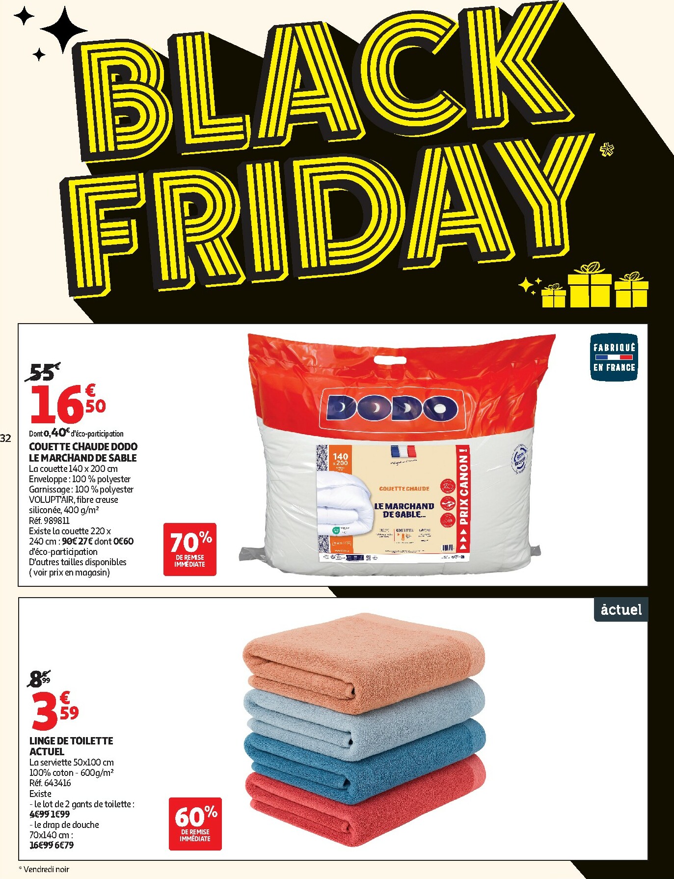 auchan - Catalogue Auchan - Des prix aussi bas, c'est le Top dans votre super valable du 25/11 au 06/12 - page: 32