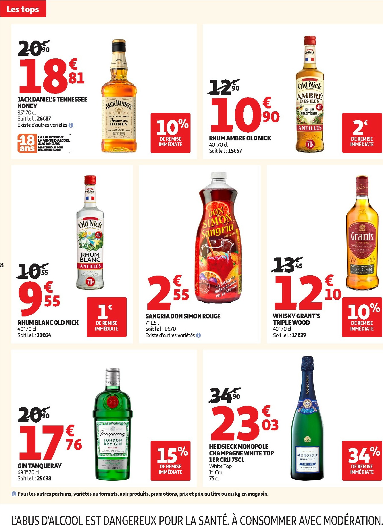 auchan - Catalogue Auchan - Des prix aussi bas, c'est le Top dans votre super valable du 25/11 au 06/12 - page: 8