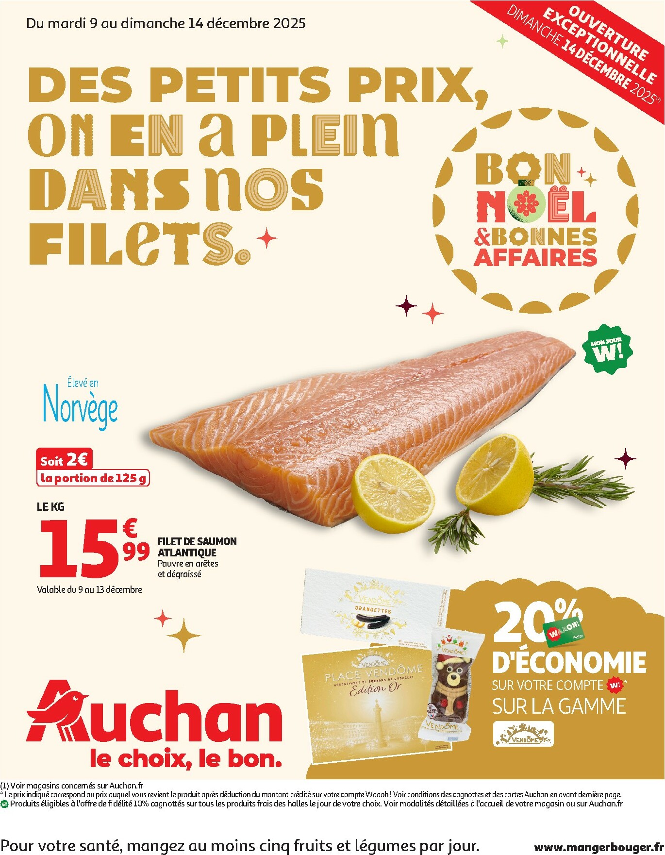 auchan - Catalogue Auchan - Des petits prix, on en a plein dans nos filets valable du 09/12 au 14/12
