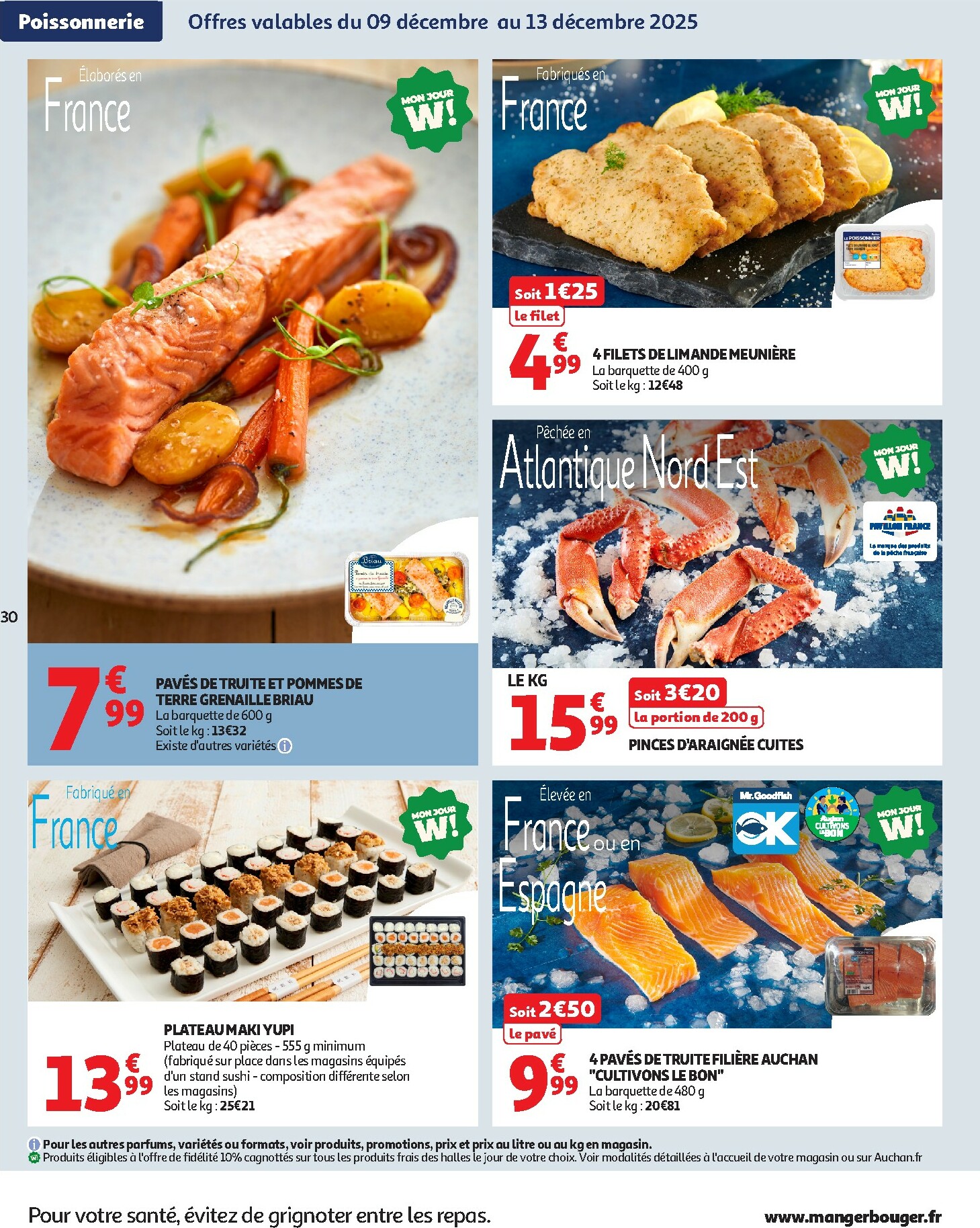 auchan - Catalogue Auchan - Des petits prix, on en a plein dans nos filets valable du 09/12 au 14/12 - page: 30