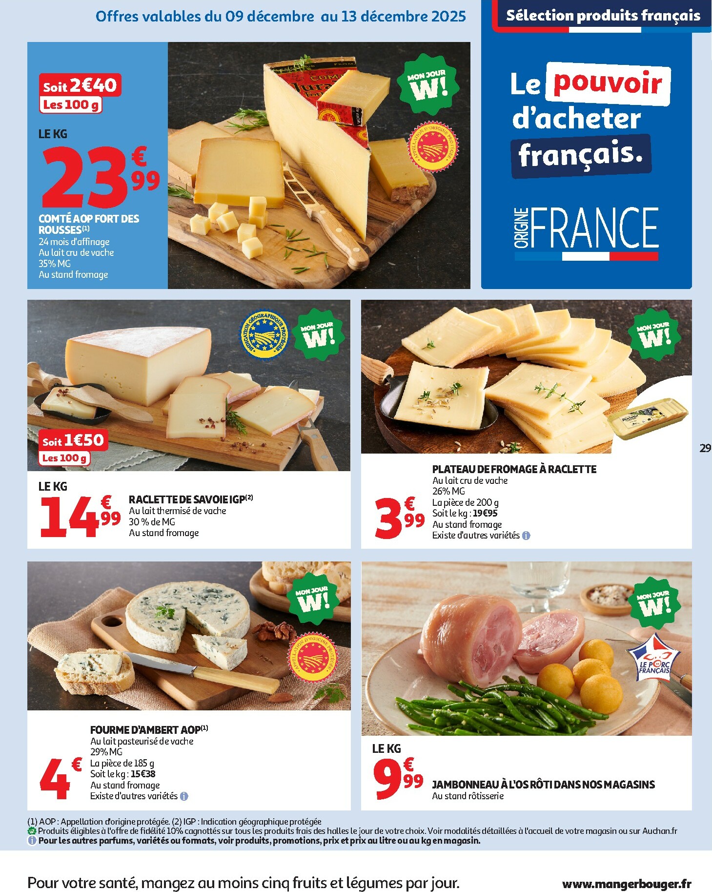 auchan - Catalogue Auchan - Des petits prix, on en a plein dans nos filets valable du 09/12 au 14/12 - page: 29