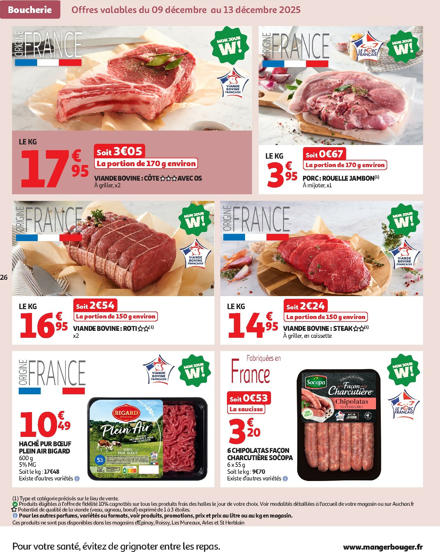 auchan - Catalogue Auchan - Des petits prix, on en a plein dans nos filets valable du 09/12 au 14/12 - page: 26