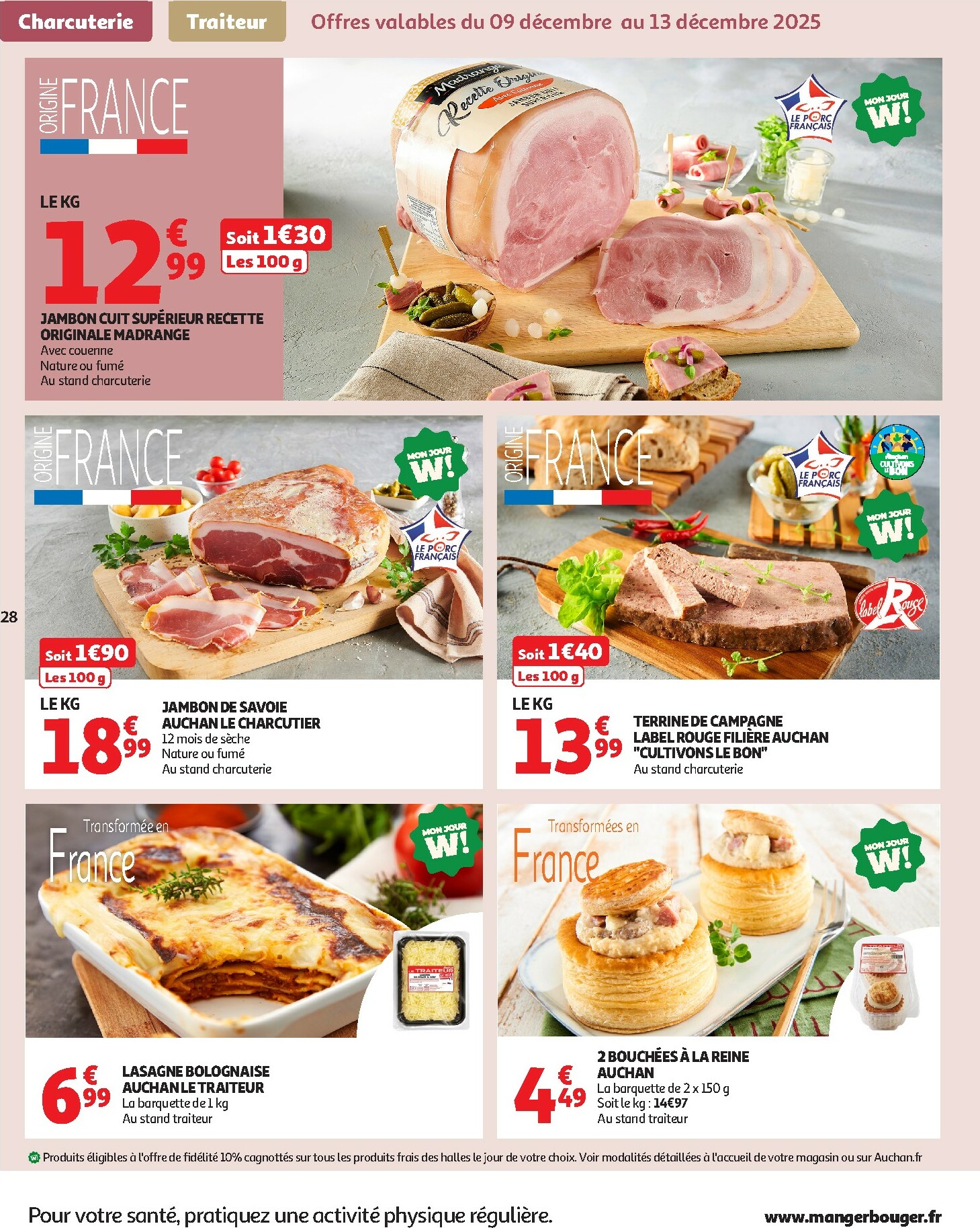 auchan - Catalogue Auchan - Des petits prix, on en a plein dans nos filets valable du 09/12 au 14/12 - page: 28