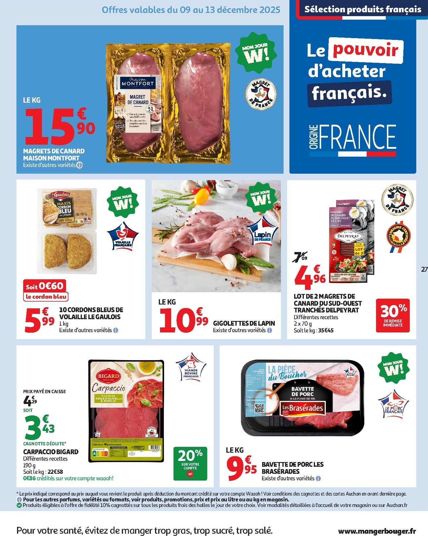 auchan - Catalogue Auchan - Des petits prix, on en a plein dans nos filets valable du 09/12 au 14/12 - page: 27