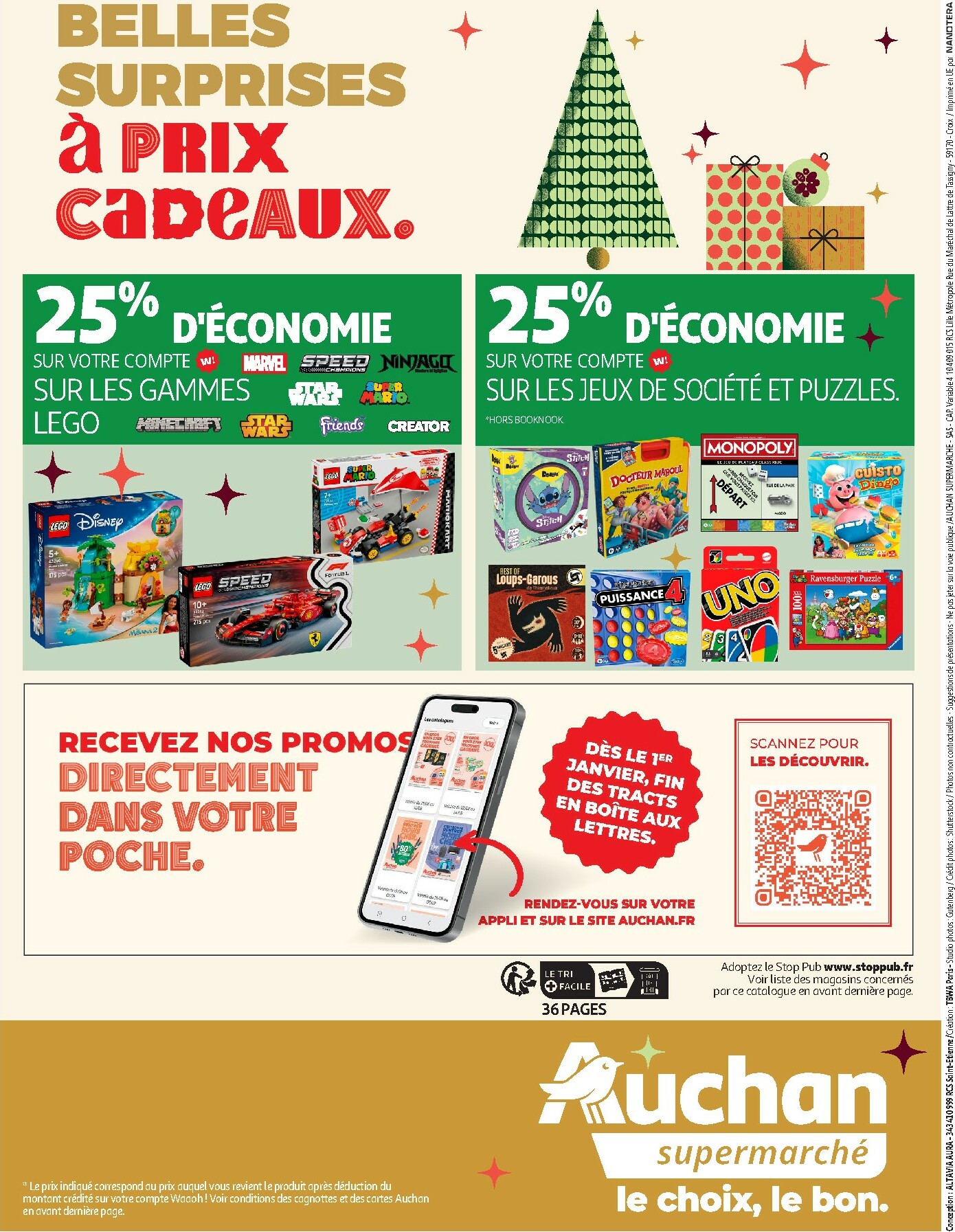 auchan - Catalogue Auchan Supermarché - Des petits prix, on en a plein dans nos filets dans votre super valable du 09/12 au 13/12 - page: 36