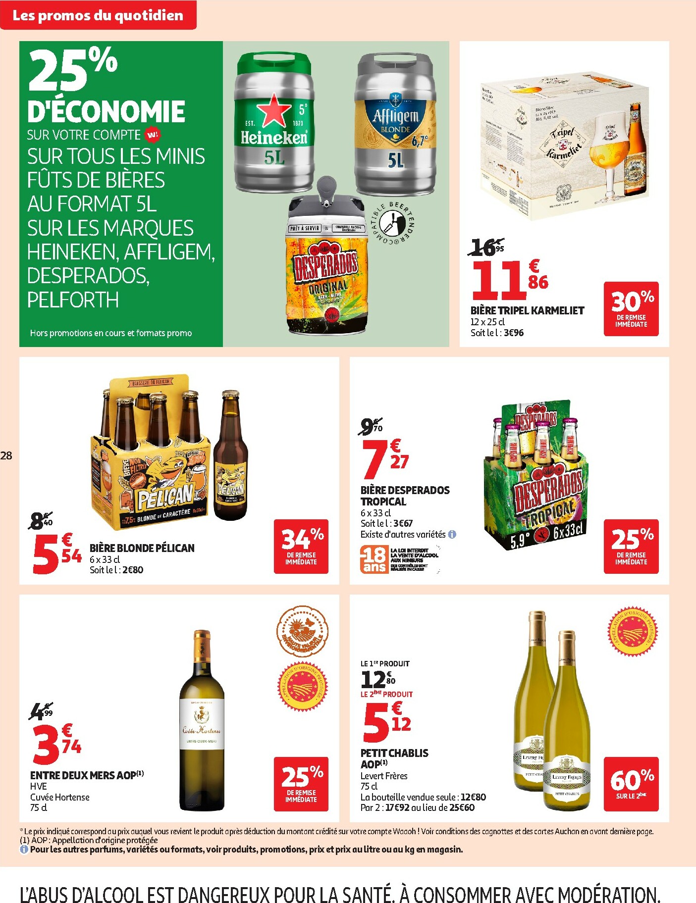 auchan - Catalogue Auchan Supermarché - Des petits prix, on en a plein dans nos filets dans votre super valable du 09/12 au 13/12 - page: 28