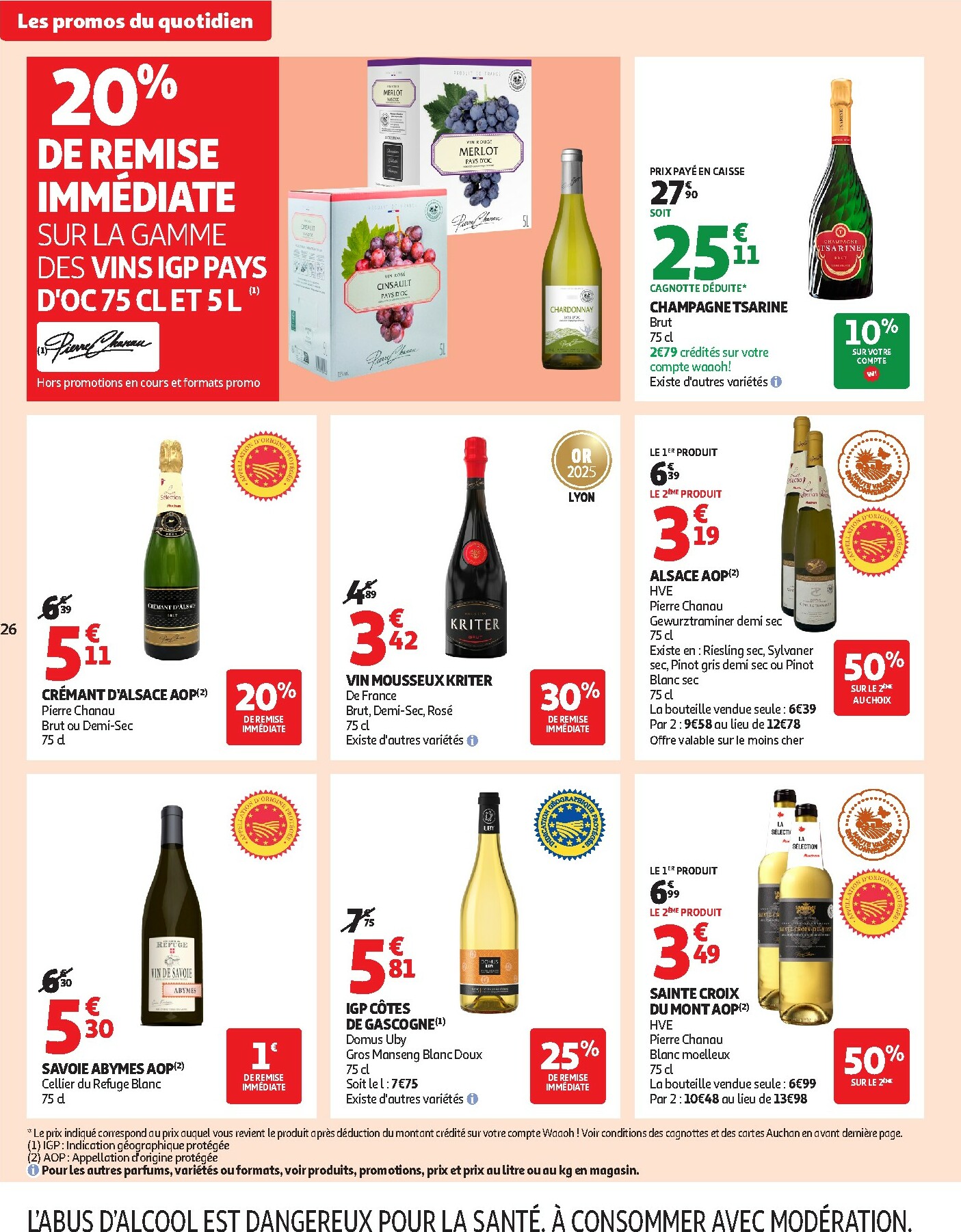 auchan - Catalogue Auchan Supermarché - Des petits prix, on en a plein dans nos filets dans votre super valable du 09/12 au 13/12 - page: 26