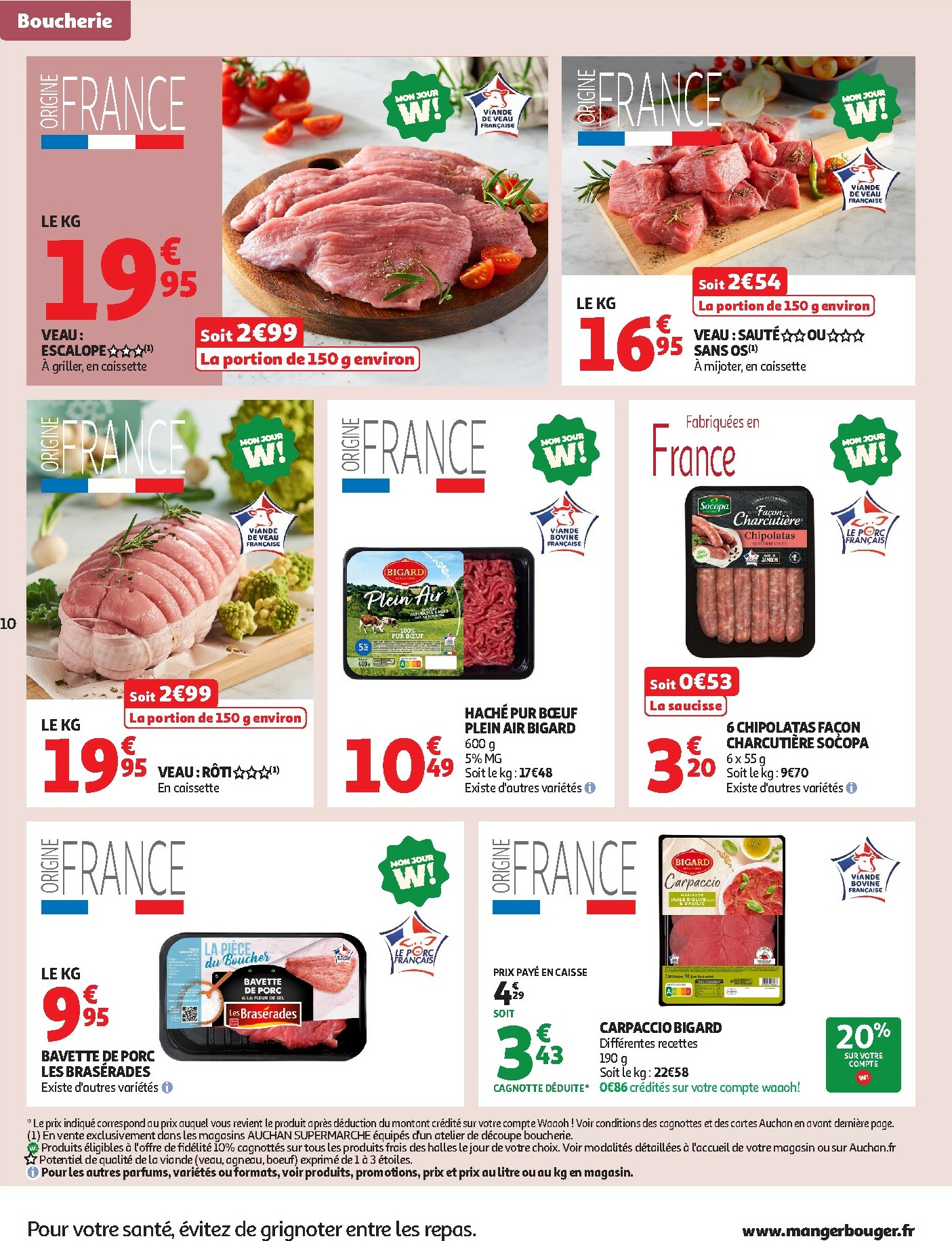 auchan - Catalogue Auchan Supermarché - Des petits prix, on en a plein dans nos filets dans votre super valable du 09/12 au 13/12 - page: 10