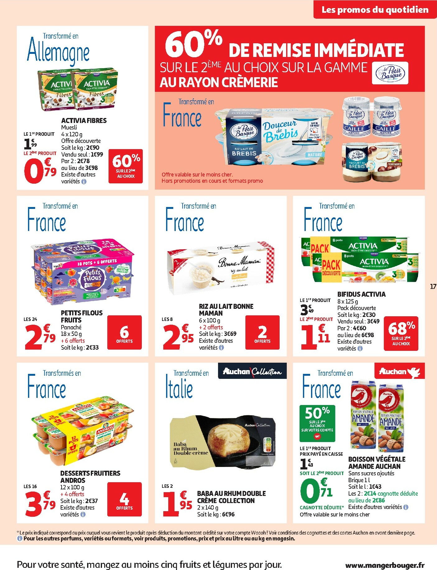 auchan - Catalogue Auchan Supermarché - Des petits prix, on en a plein dans nos filets dans votre super valable du 09/12 au 13/12 - page: 17