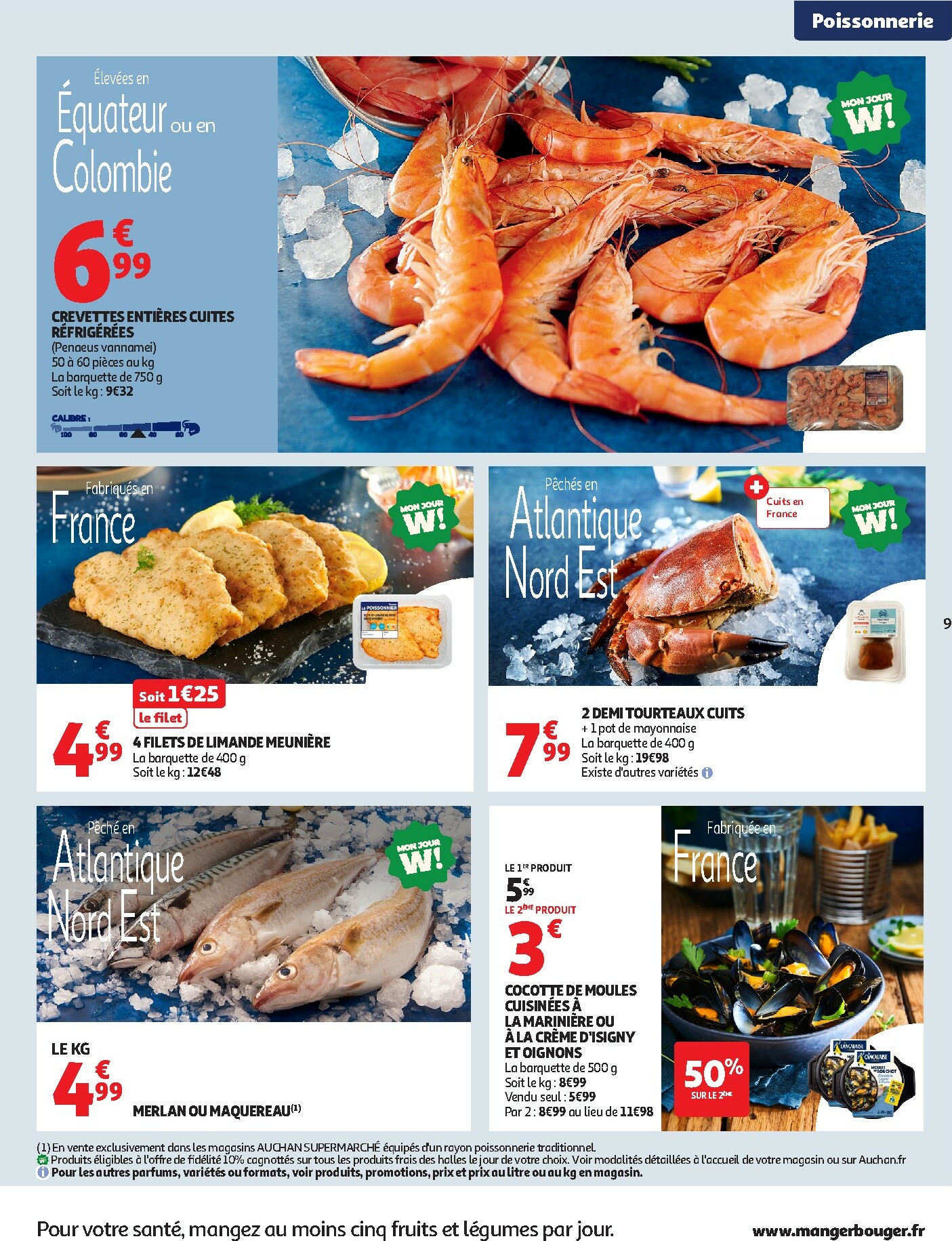 auchan - Catalogue Auchan Supermarché - Des petits prix, on en a plein dans nos filets dans votre super valable du 09/12 au 13/12 - page: 9