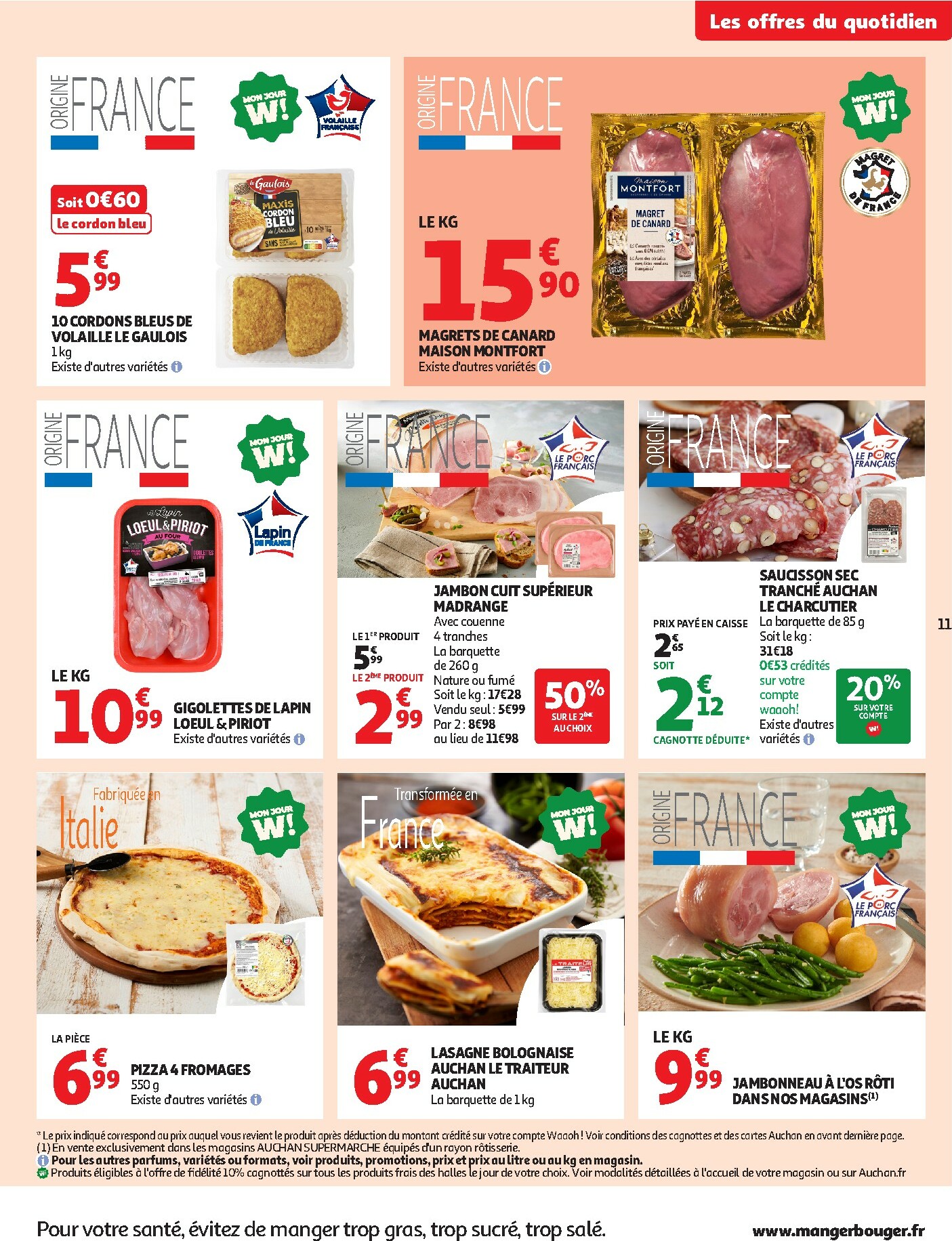auchan - Catalogue Auchan Supermarché - Des petits prix, on en a plein dans nos filets dans votre super valable du 09/12 au 13/12 - page: 11