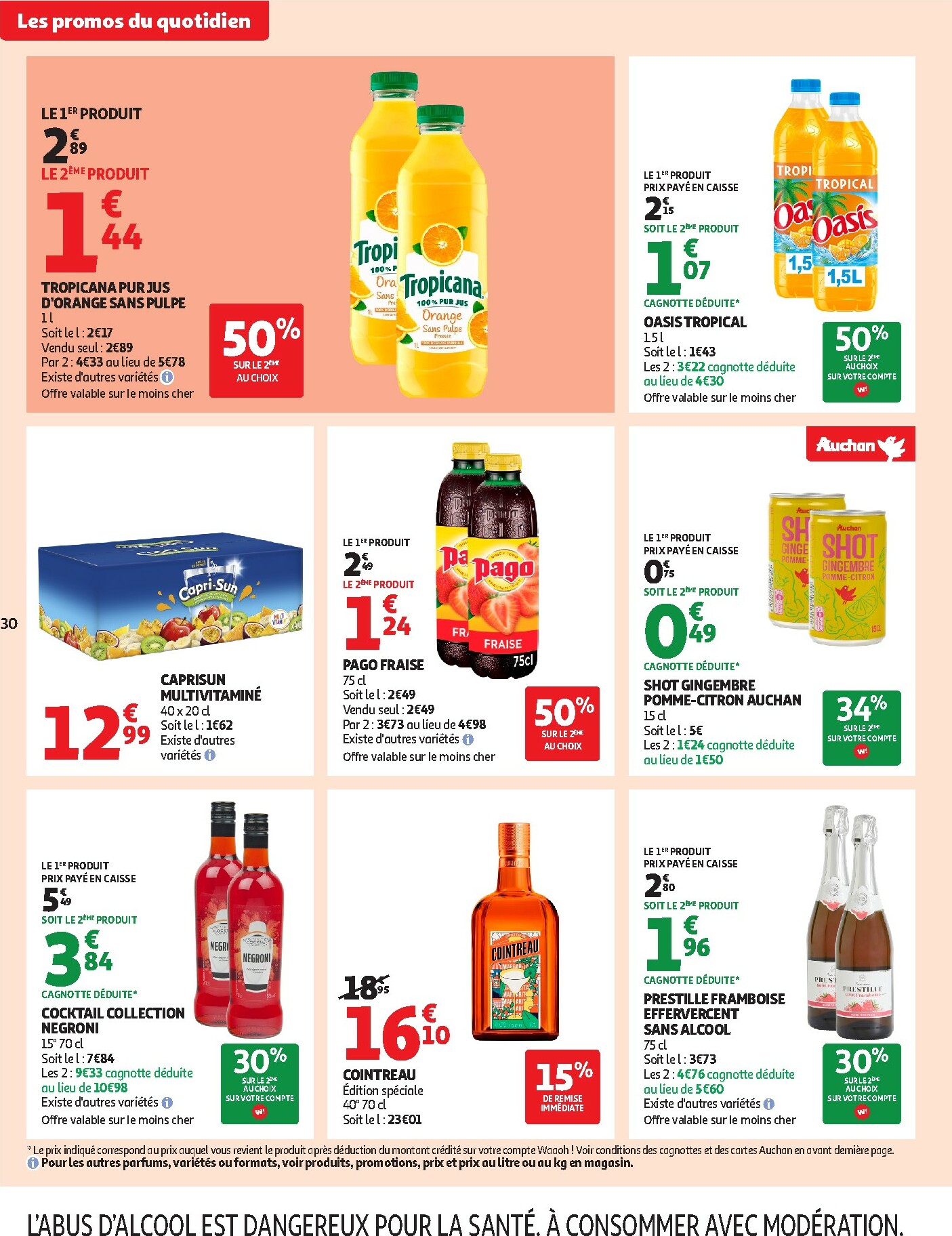 auchan - Catalogue Auchan Supermarché - Des petits prix, on en a plein dans nos filets dans votre super valable du 09/12 au 13/12 - page: 30