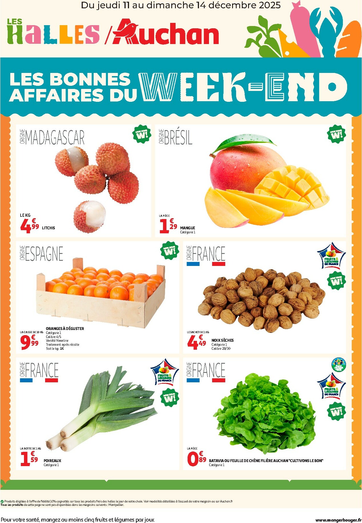 auchan - Catalogue Auchan - Les bons plans du week-end dans votre hyper ! valable du 11/12 au 14/12