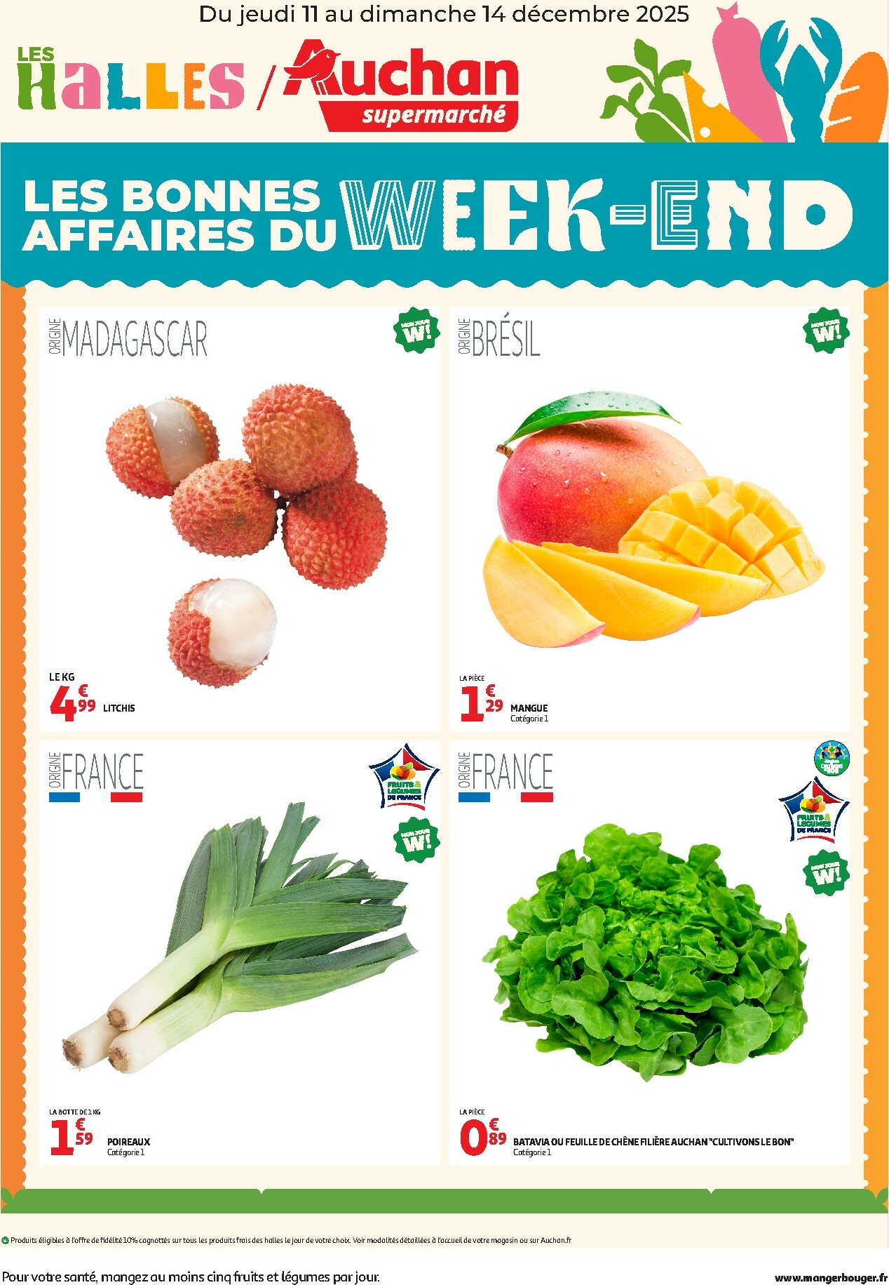 auchan - Catalogue Auchan supermarché - Les bons plans du week-end dans votre super ! valable du 11/12 au 14/12