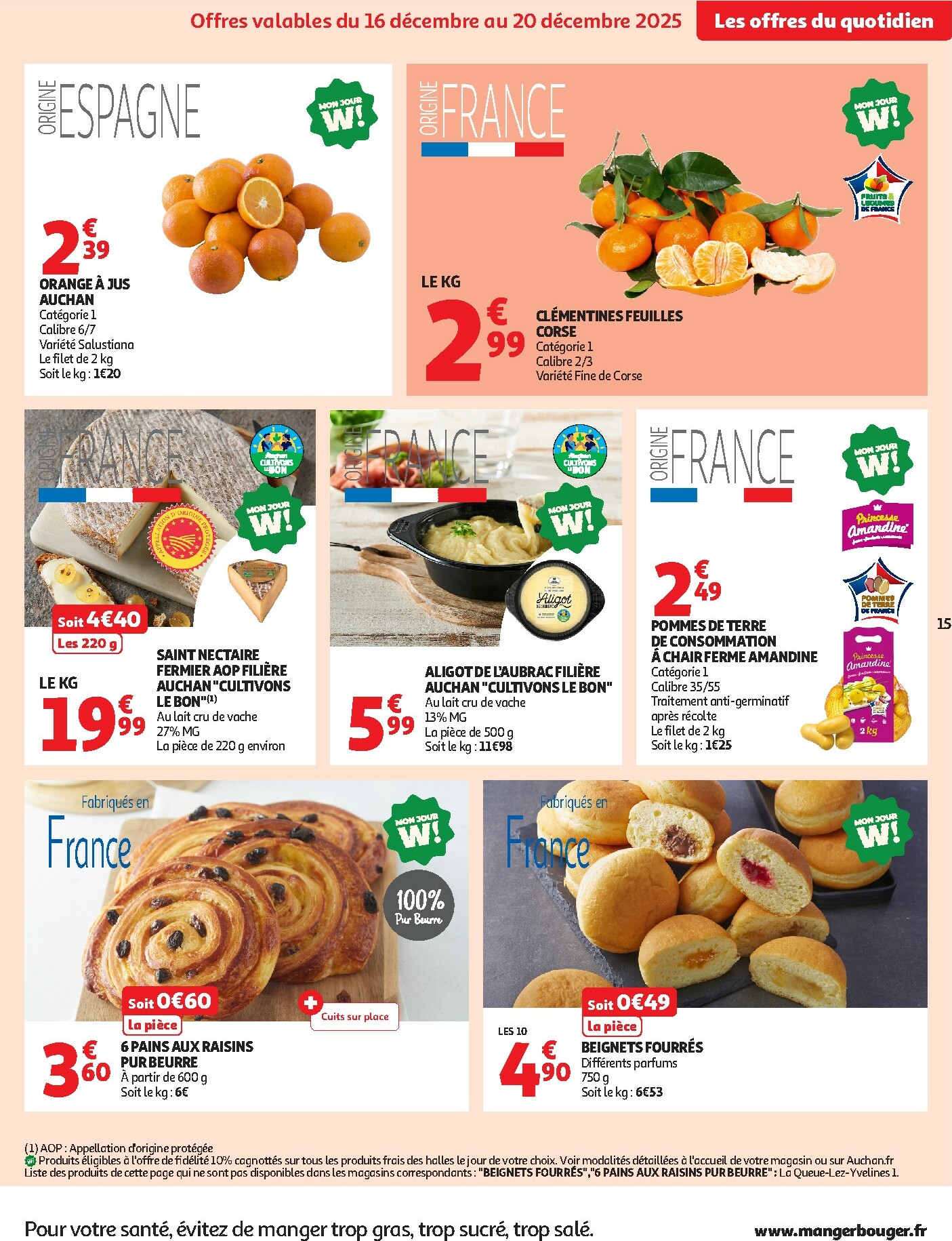 auchan - Catalogue Auchan Supermarché - Croquez la magie des fêtes valable du 16/12 au 24/12 - page: 15