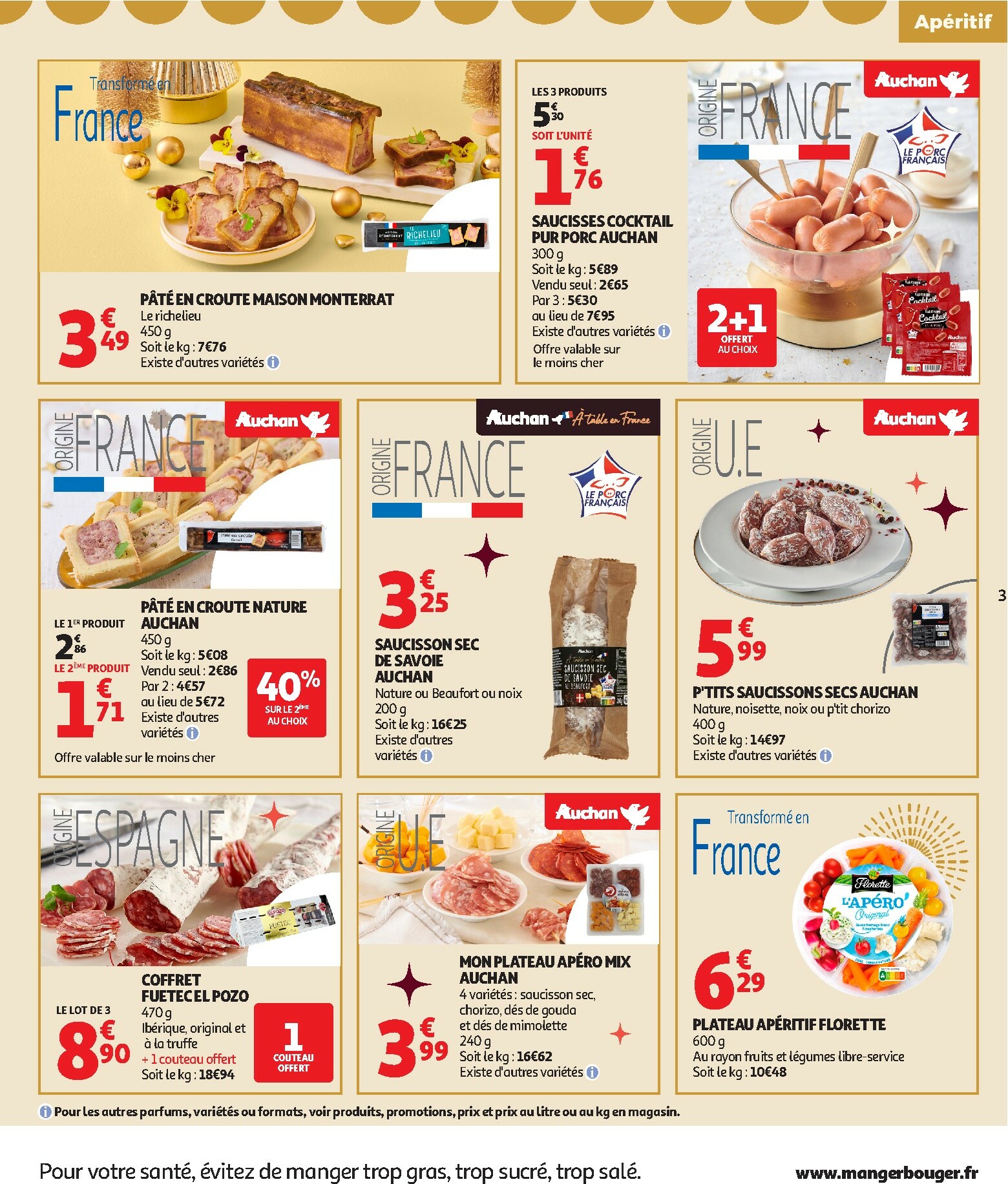 auchan - Catalogue Auchan Supermarché - Sélection gourmet valable du 16/12 au 31/12 - page: 3