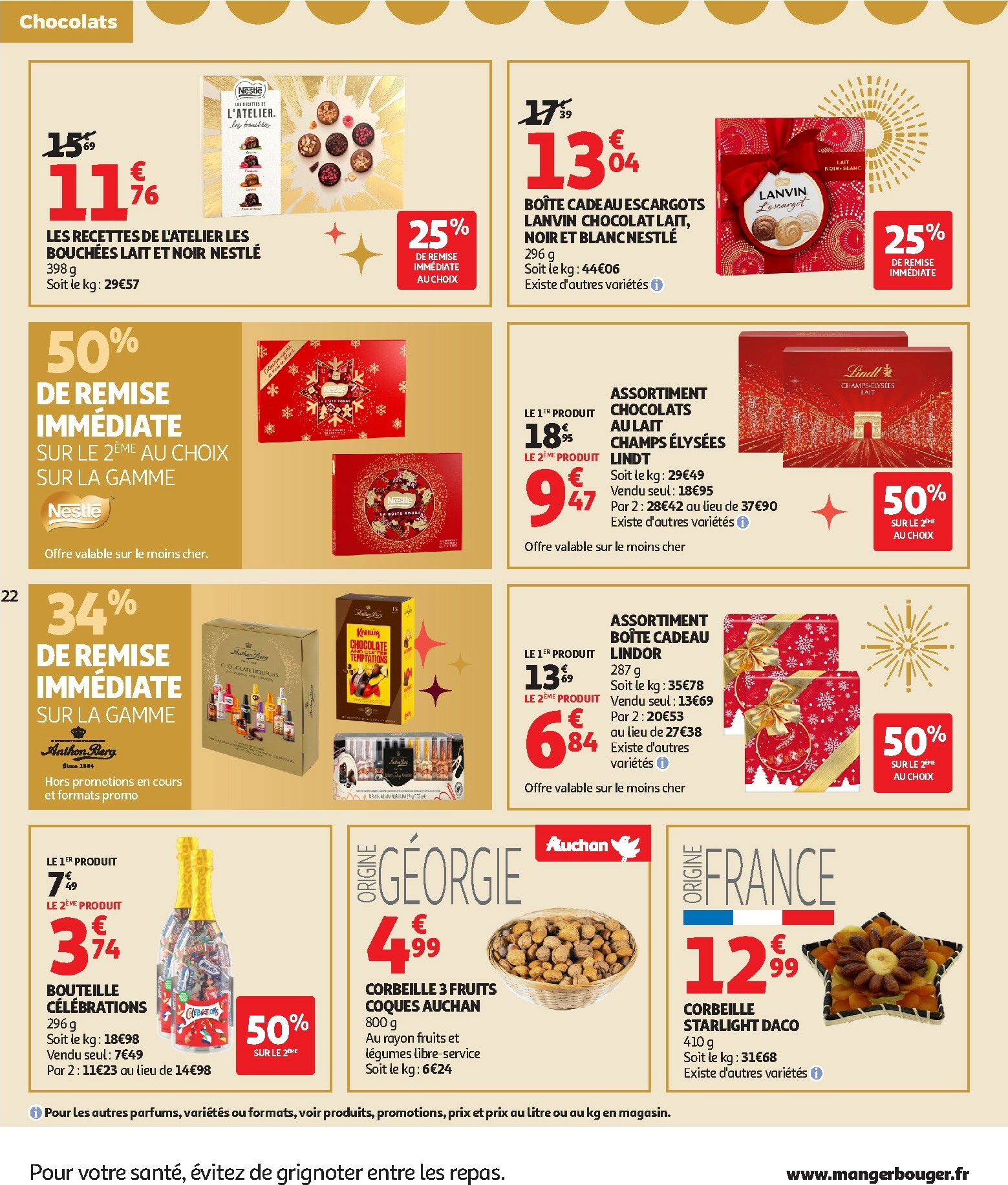 auchan - Catalogue Auchan Supermarché - Sélection gourmet valable du 16/12 au 31/12 - page: 22