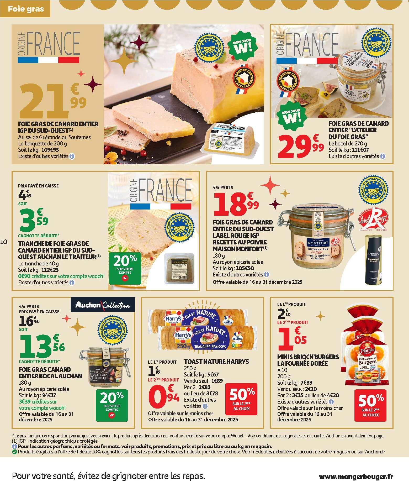 auchan - Catalogue Auchan Supermarché - Sélection gourmet valable du 16/12 au 31/12 - page: 10