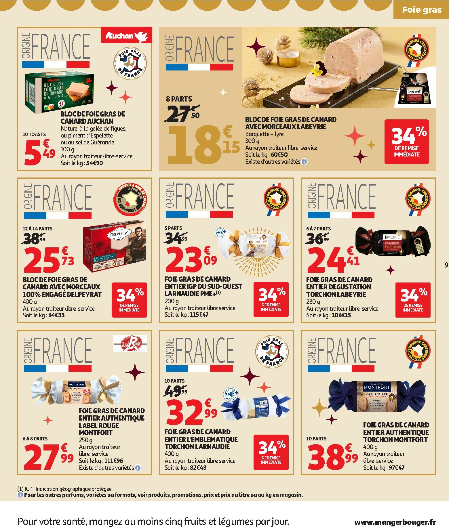 auchan - Catalogue Auchan Supermarché - Sélection gourmet valable du 16/12 au 31/12 - page: 9