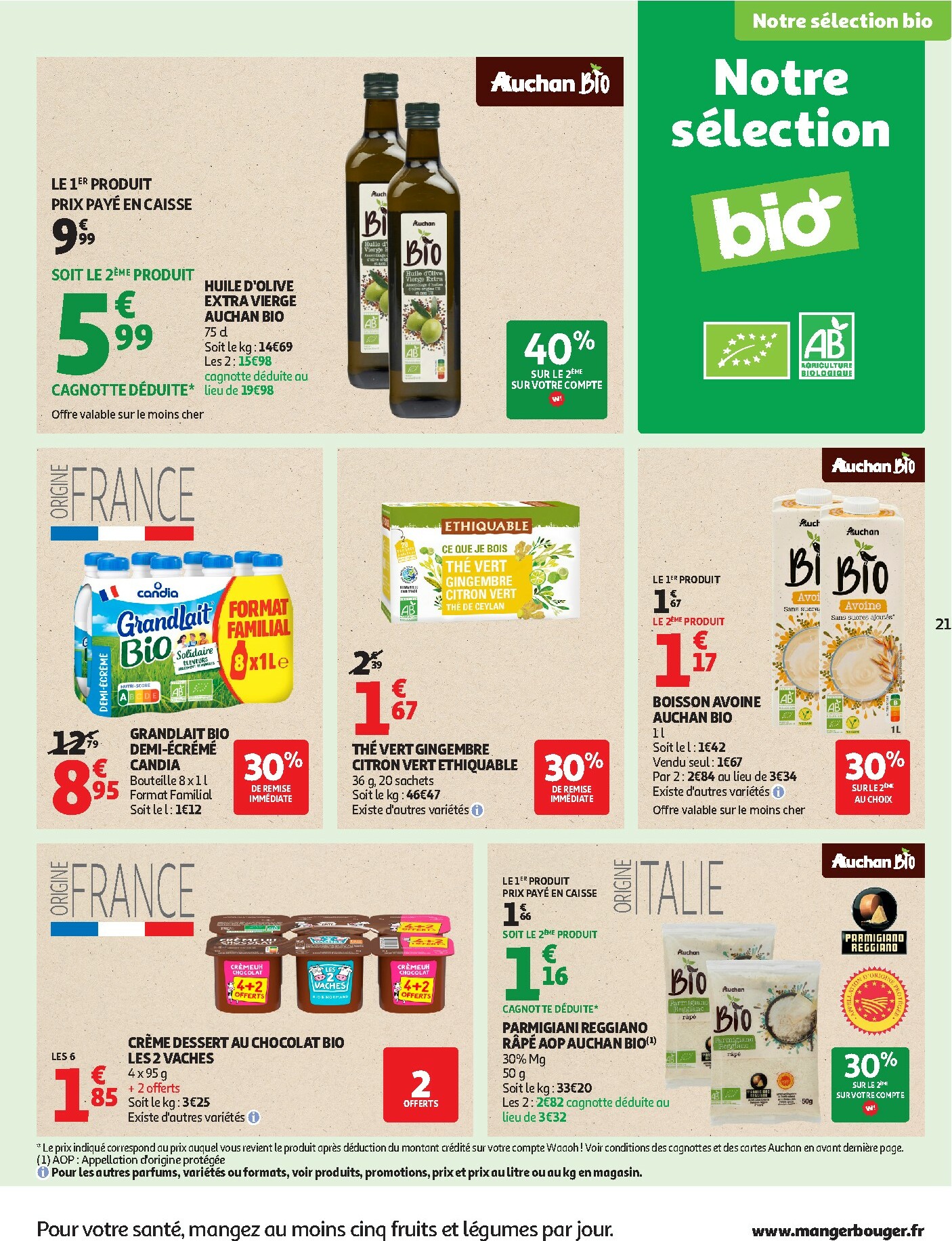 auchan - Catalogue Auchan Supermarché - Du fromage au bon prix valable du 26/12 au 31/12 - page: 21