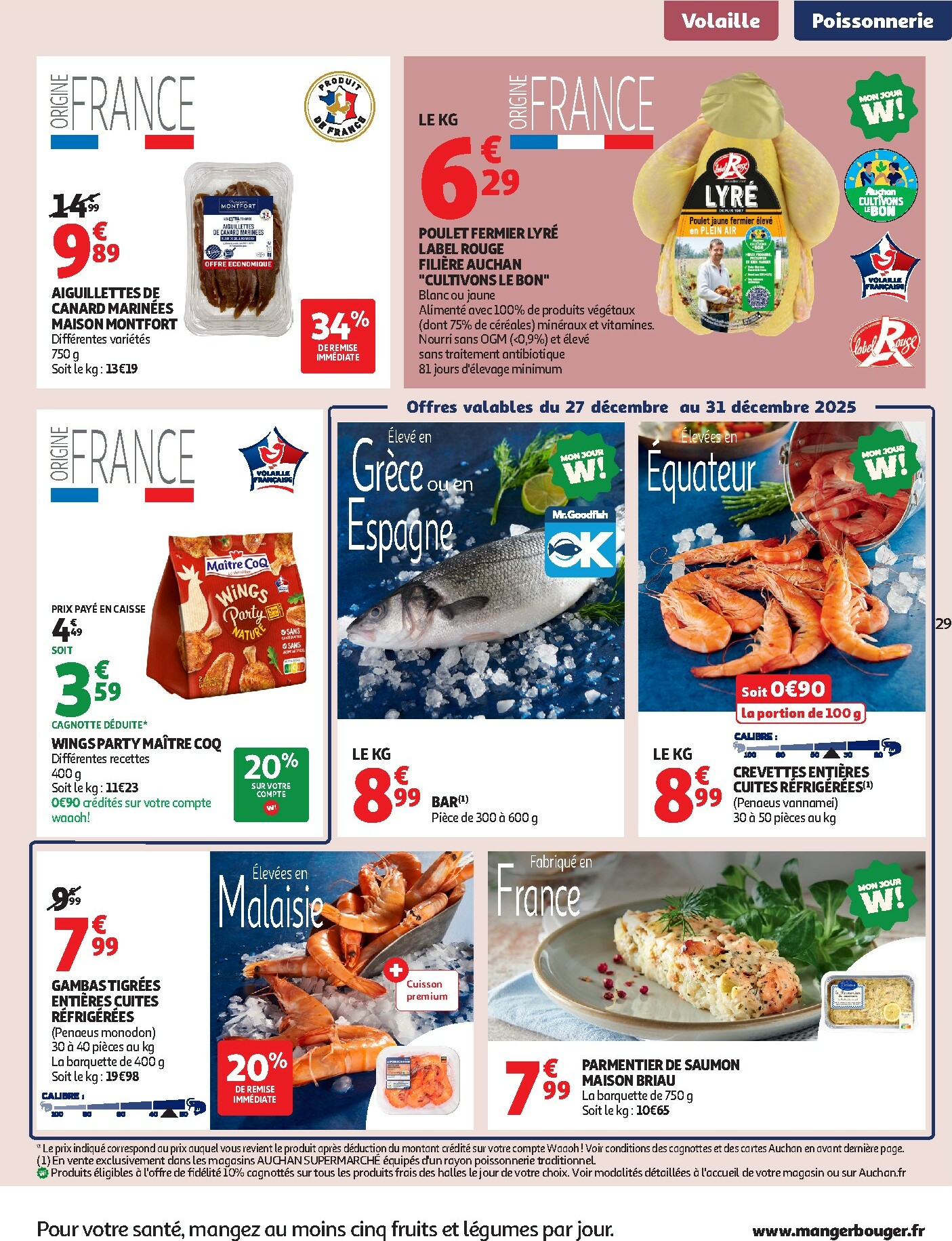 auchan - Catalogue Auchan Supermarché - Du fromage au bon prix valable du 26/12 au 31/12 - page: 29