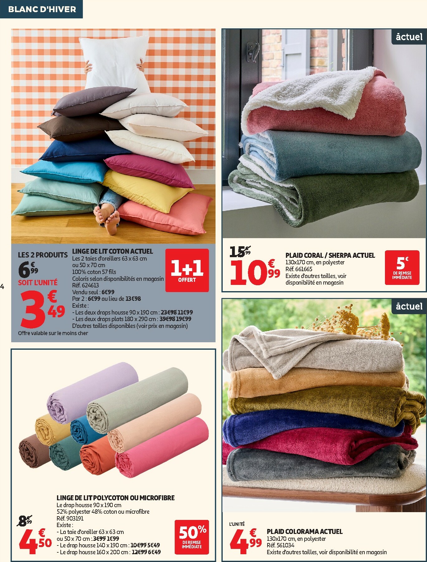 auchan - Catalogue Auchan - Blanc d'hiver supermarché valable du 26/12 au 06/01 - page: 4