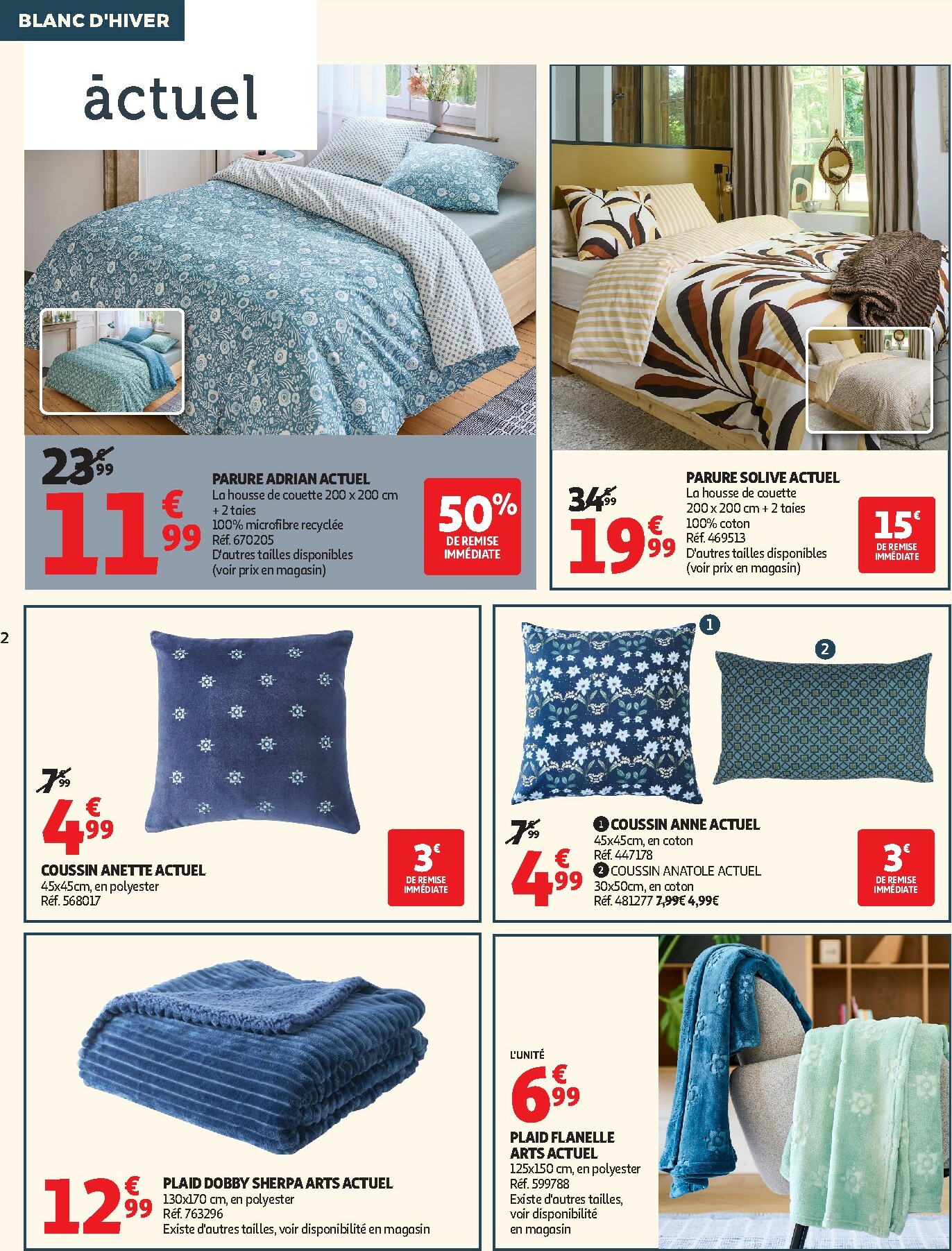 auchan - Catalogue Auchan - Blanc d'hiver supermarché valable du 26/12 au 06/01 - page: 2