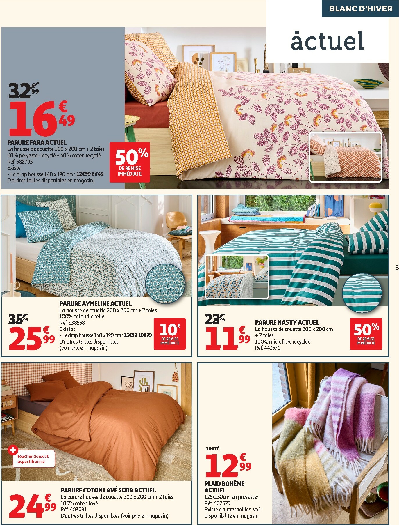 auchan - Catalogue Auchan - Blanc d'hiver supermarché valable du 26/12 au 06/01 - page: 3