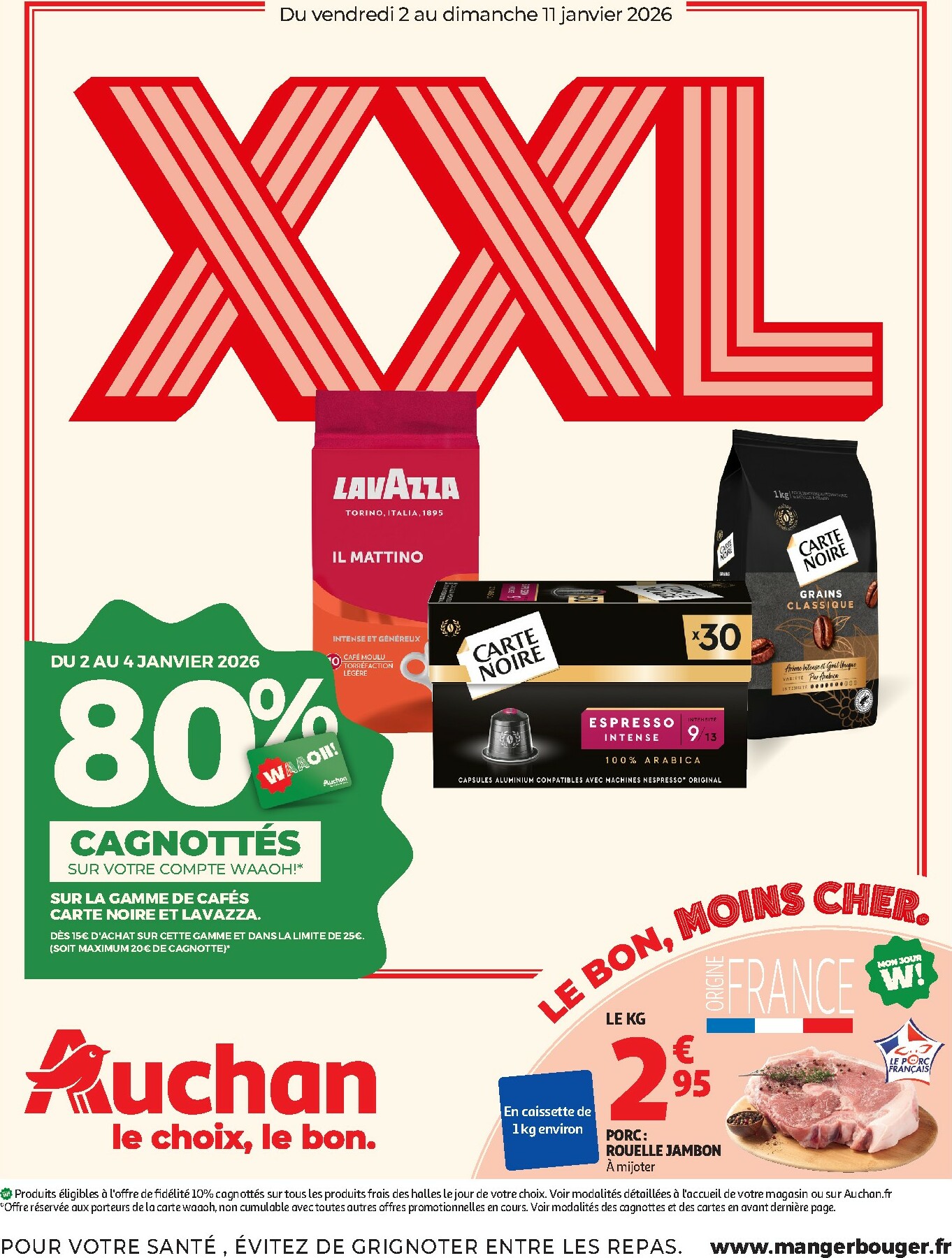 auchan - Catalogue Auchan - Bonnes résolutions en XXL valable du 02/01 au 11/01